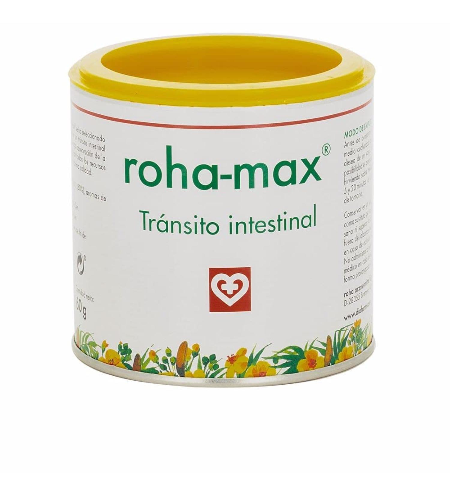 CSTLL Roha MAX - Food supplement to regulate intestinal transit 60 g pot senna leaves flavors of hibiscus licorice and mint for chewing or infusion FAES FARMA