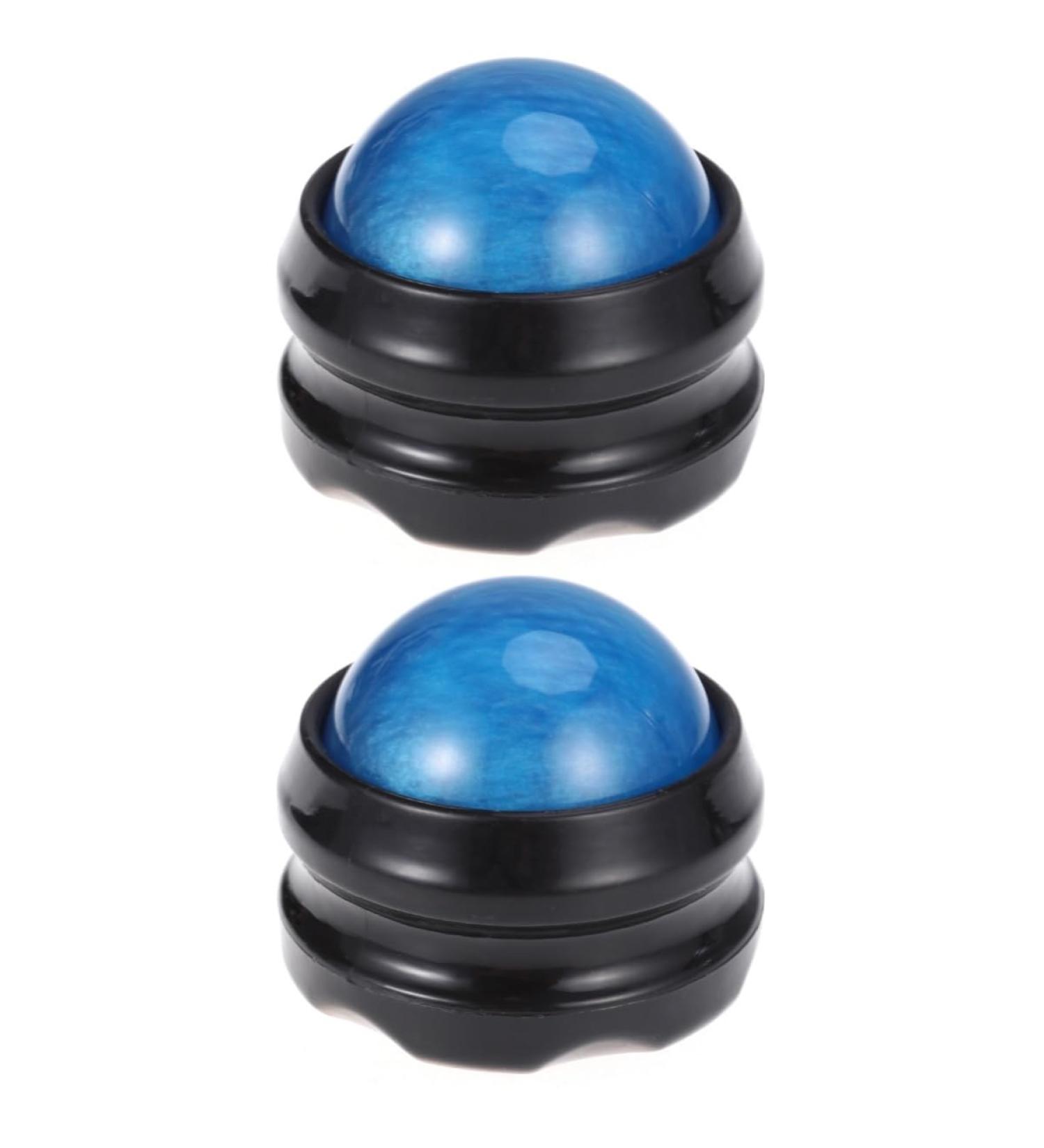 Lurrose Massage Ball Set - 2pcs Blue Roller Massage Tools for Essential Oil & Manual Therapy - Ideal for Sports & Muscle Relief - Buy Online on GoSupps.com