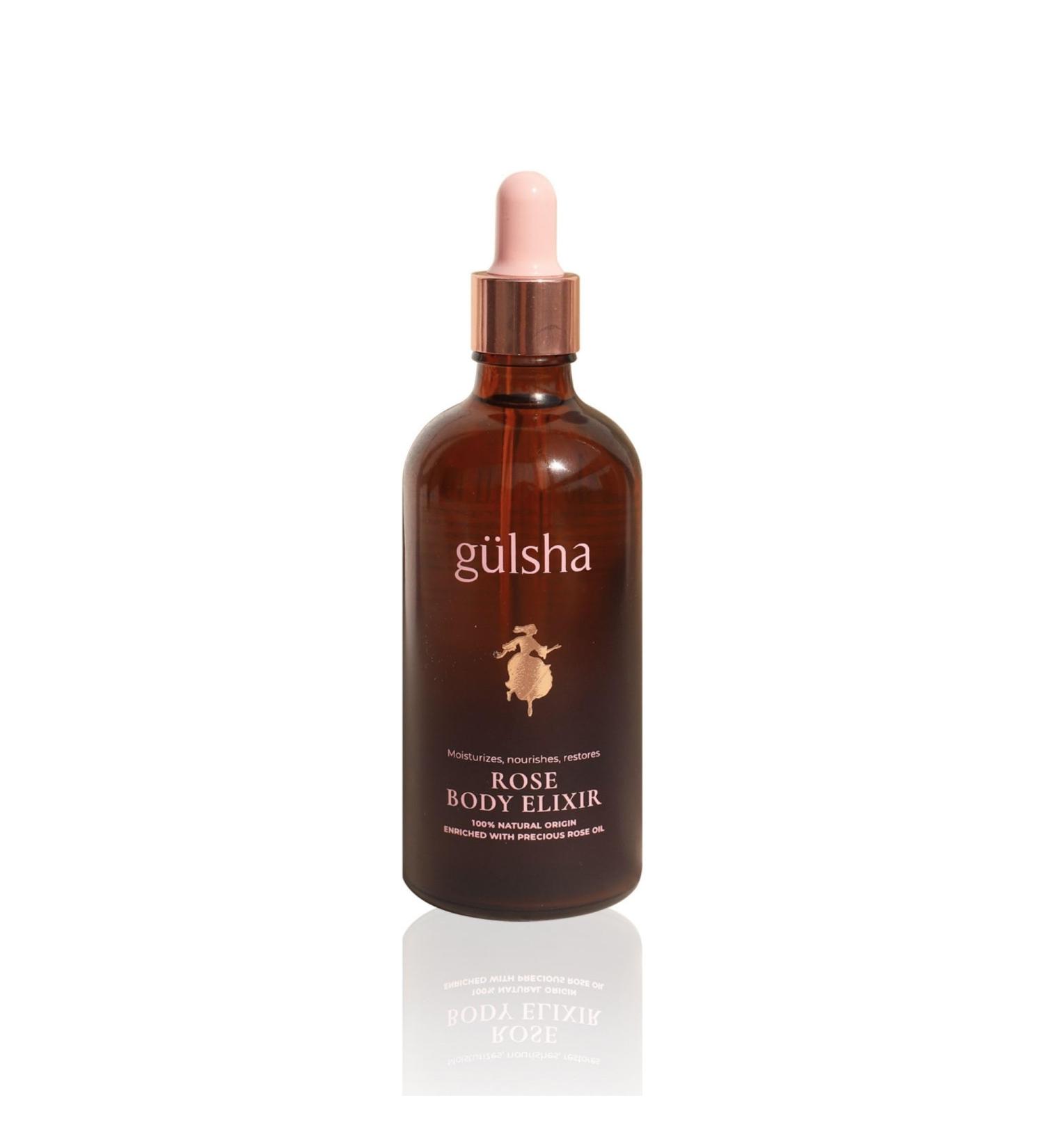 g lsha Rose Body Elixir Luxurious Rose Body Oil 100 ml / 3.38 Fl Oz Deep Moisturizing Firming & Nourishing with Vitamins A D E & Omegas Jojoba Oil Baobab Oil - Buy Online on GoSupps.com
