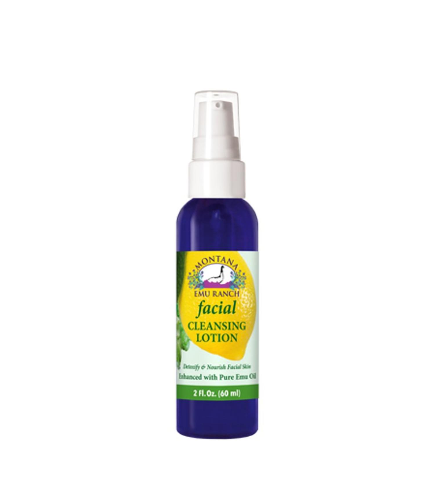 Montana Emu Ranch - Facial Cleansing Lotion 2 Ounces - Enhanced with Pure Emu Oil