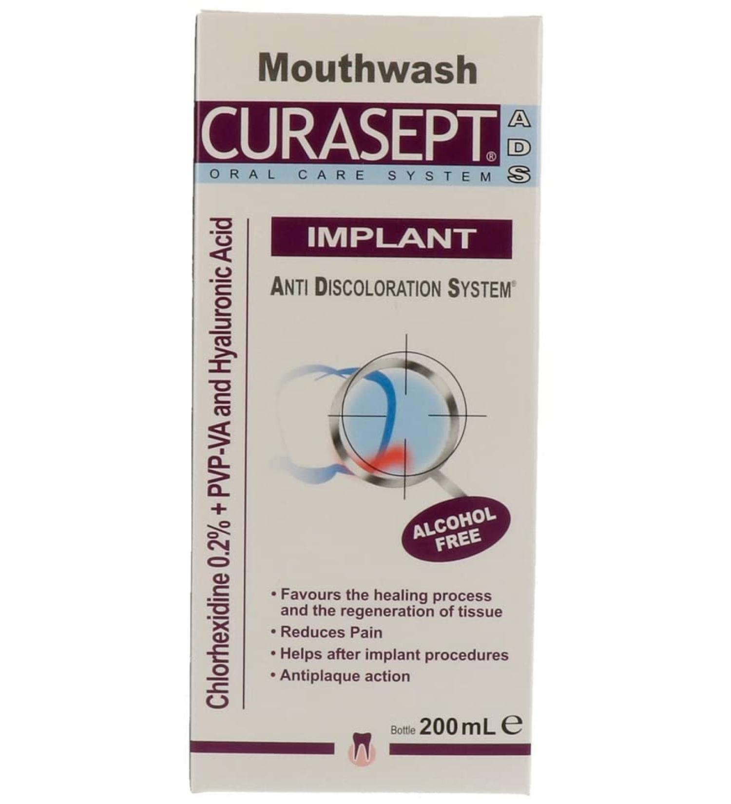 Curasept Implant - 0.20% Chlorhexidine Ha Pvp-Va 200 Ml