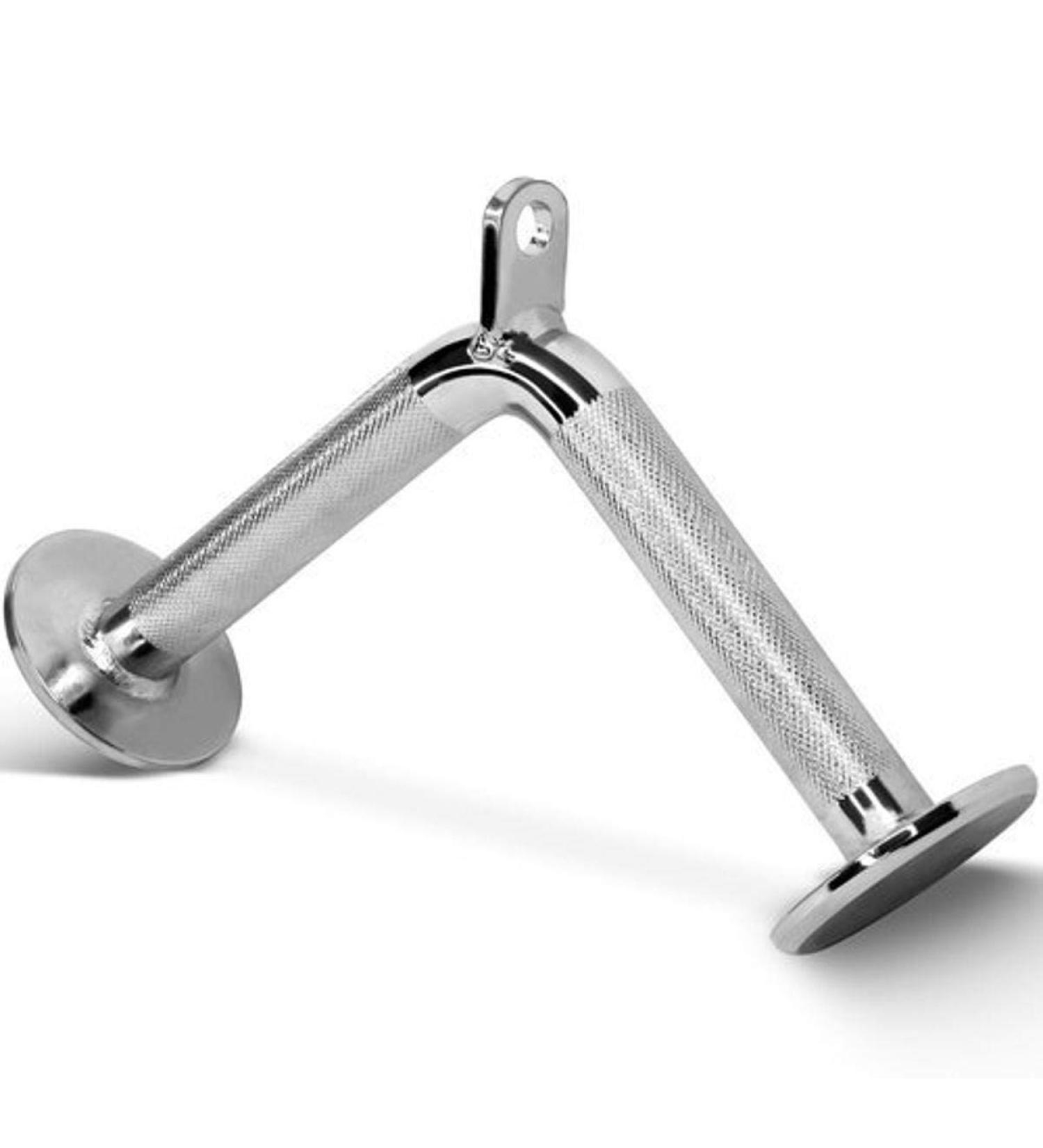 Yes4All LAT Pull Down Cable Attachment Tricep Press Down V-Bar Diamond Knurl Handle - Chrome - Buy Online on GoSupps.com
