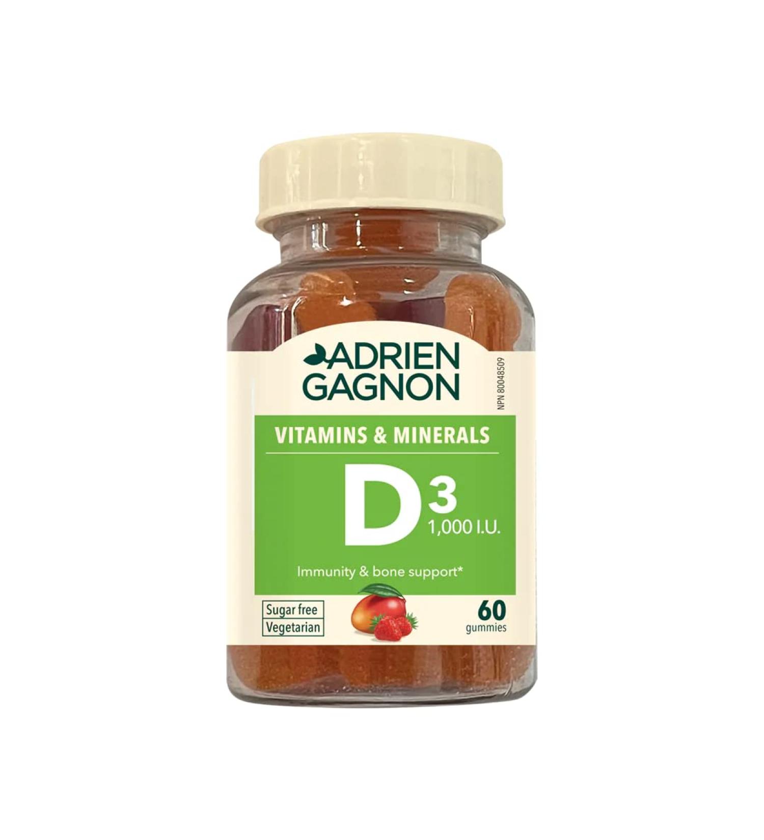 Adrien Gagnon - Sugar Free Vitamin D3 1000IU Gummies - Buy Online on GoSupps.com