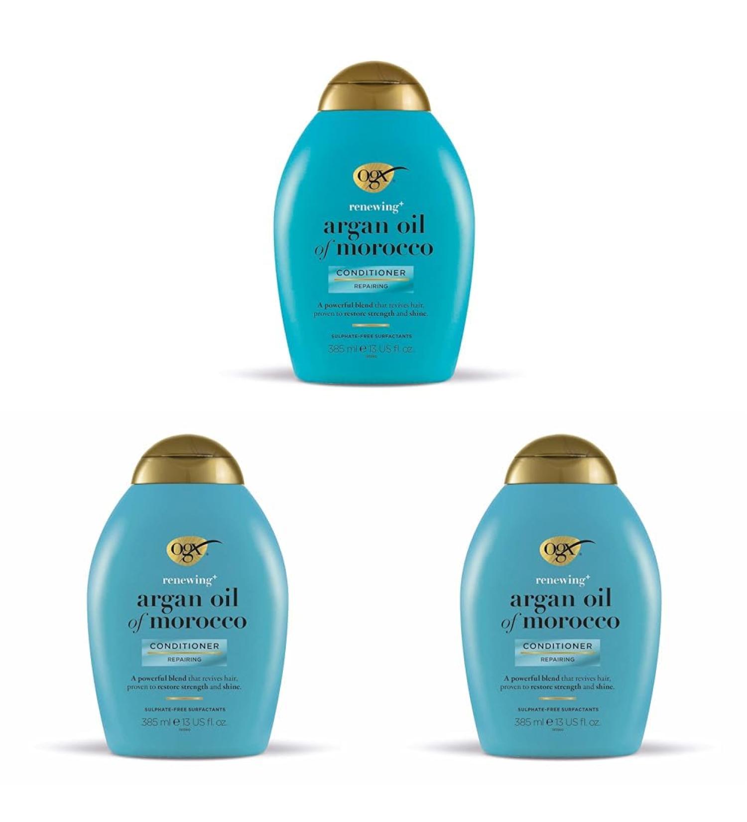 OGX Argan Oil of Morocco Hair Conditioner for Dry Damaged Hair 385ml (Pack of 3) 385 millilitre (Pack of 3) - Buy Online on GoSupps.com