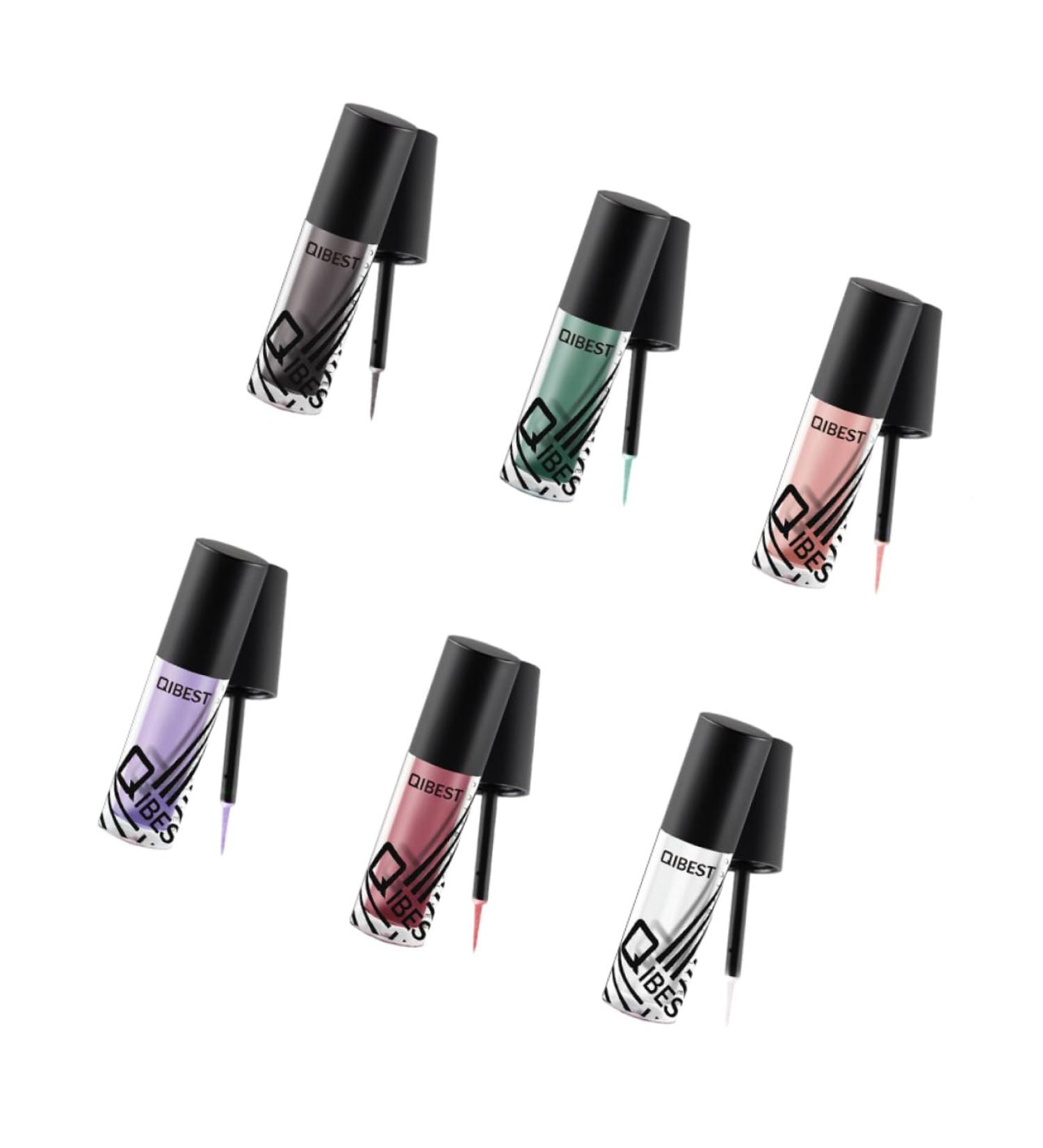 FOMIYES 6pcs Liquid Glitter Eyeshadow Sparkling Liquid Eyeliner Eye Shadow Shiny Flash Liquid Eyeshadow - Buy Online on GoSupps.com