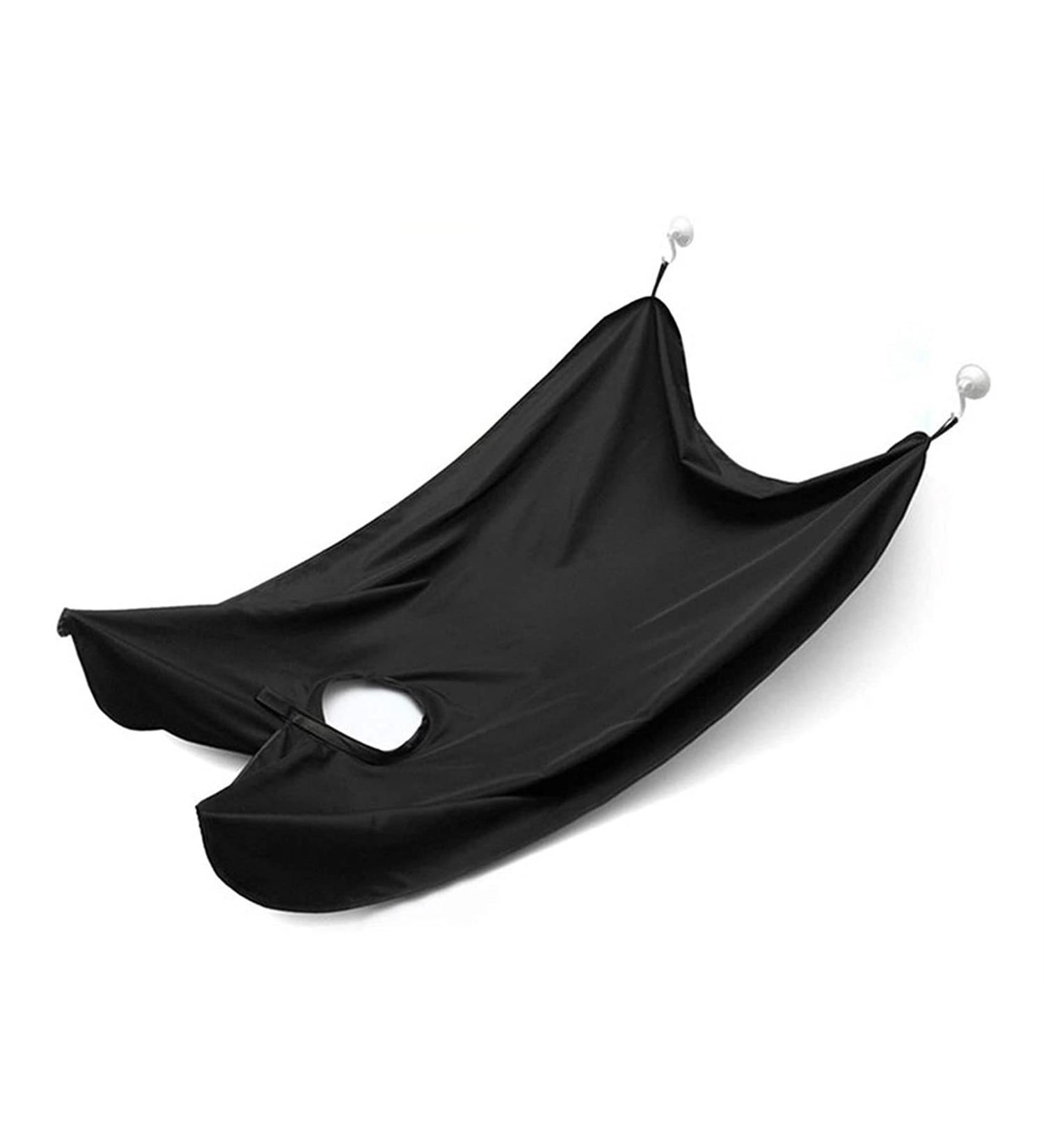Buy Bart Bibs Adjustable Beard Shaving Apron for Men - Black Hair Trim Towel with Strong Suction Cups - Buy Online on GoSupps.com