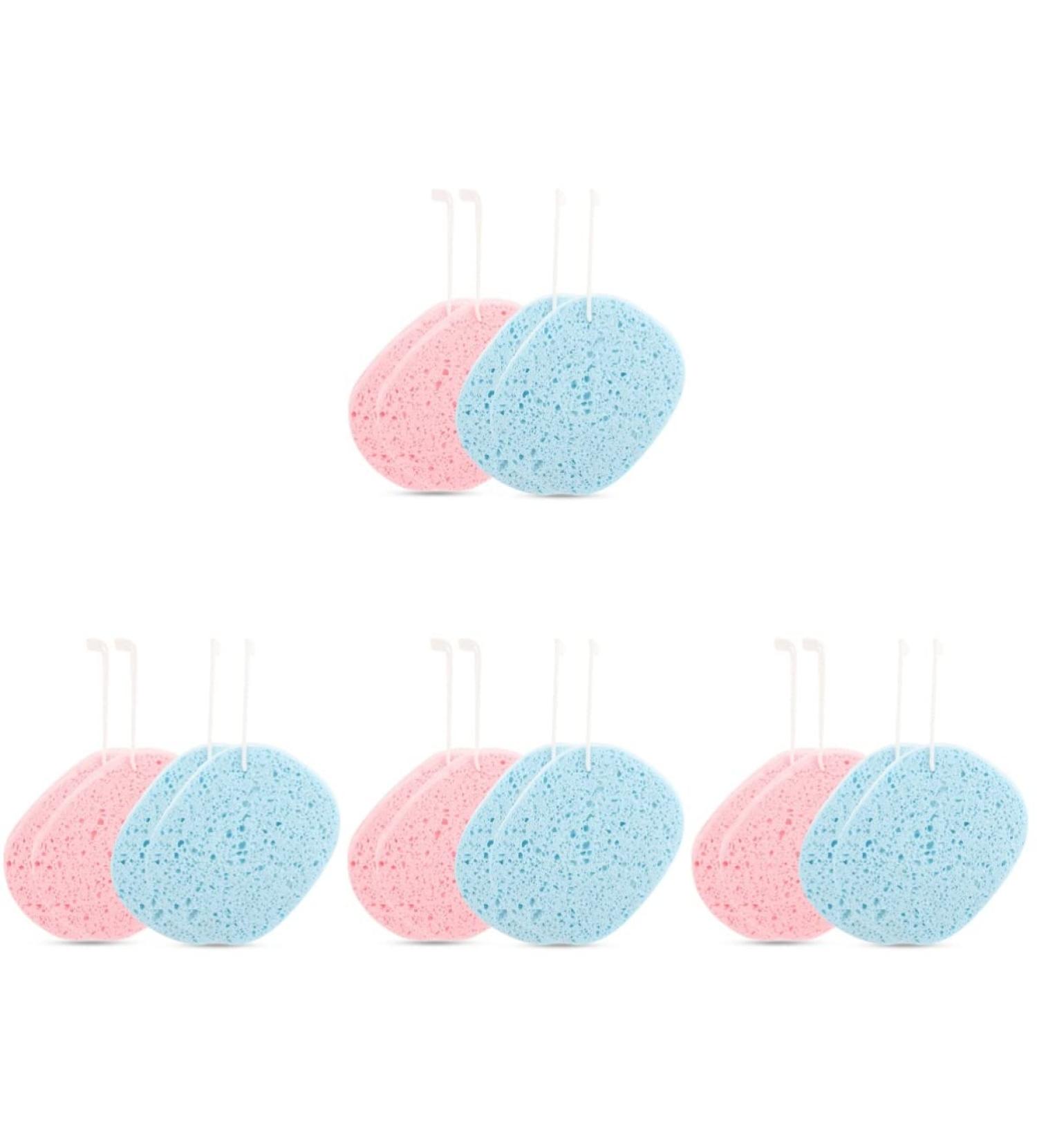 FRCOLOR 16 Pcs Exfoliating Bath Sponges for Cleansing & Scrubbing | PVA Loofah with Lanyard - Ideal for Face & Baby Care | International Shipping Available - Buy Online on GoSupps.com