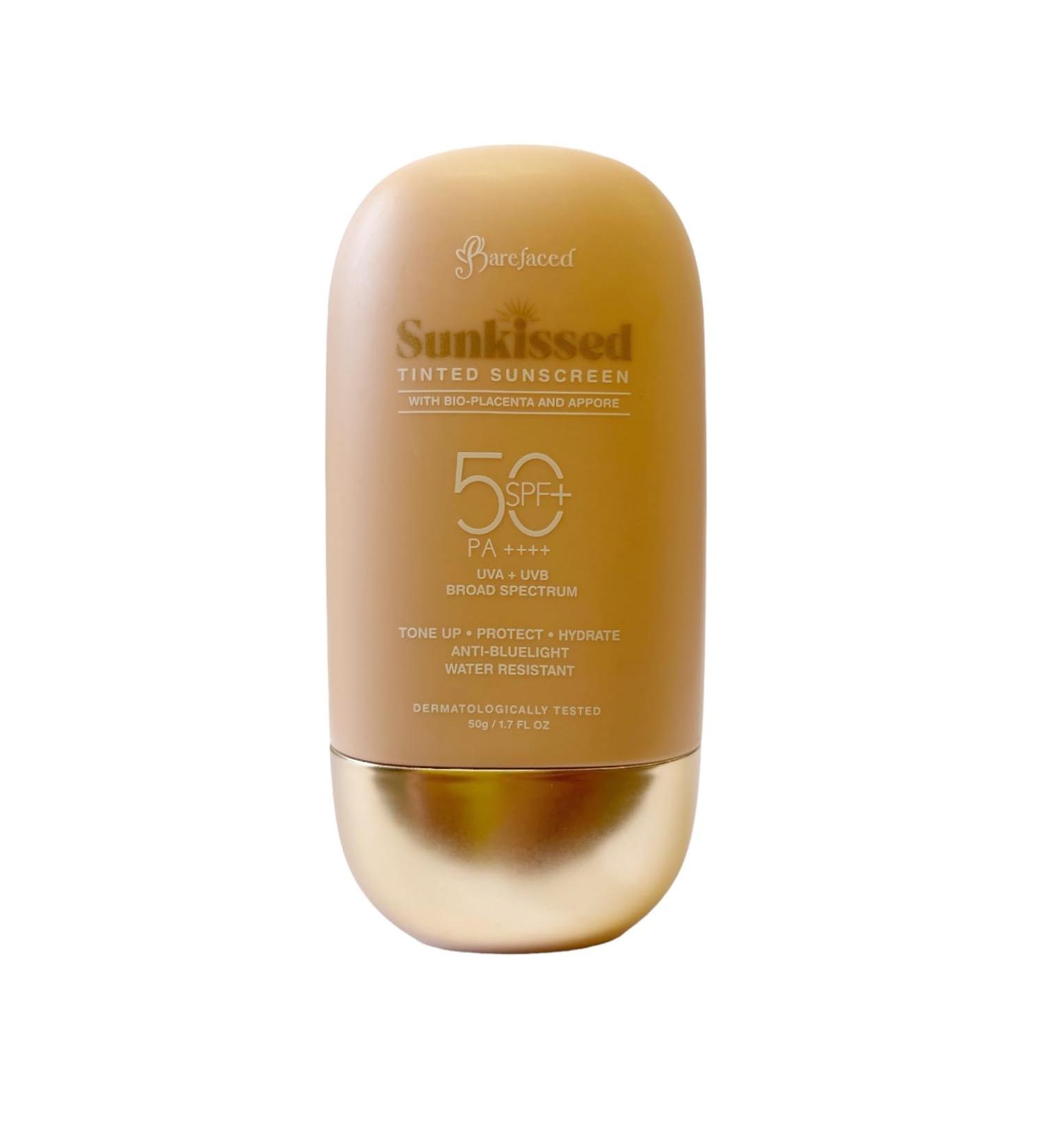 Buy Barefaced Sunkissed TINTED Sunscreen SPF 50 PA++++ - 50g | Best International Shipping - Buy Online on GoSupps.com