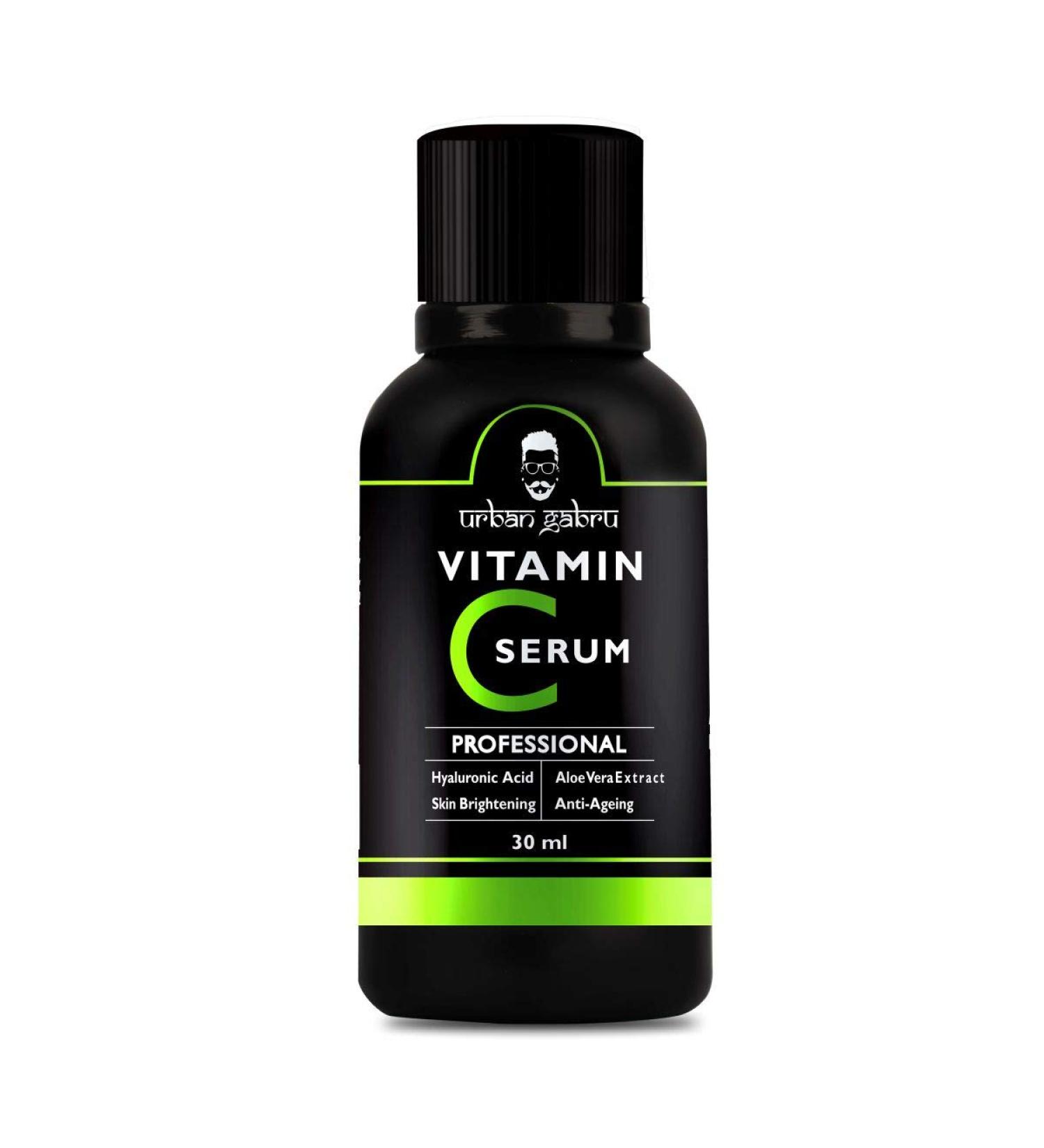 UrbanGabru Vitamin C Serum 30ml - Boost Radiance with Hyaluronic Acid Aloe Vera & Grape Seed Extract | International Shipping - Buy Online on GoSupps.com