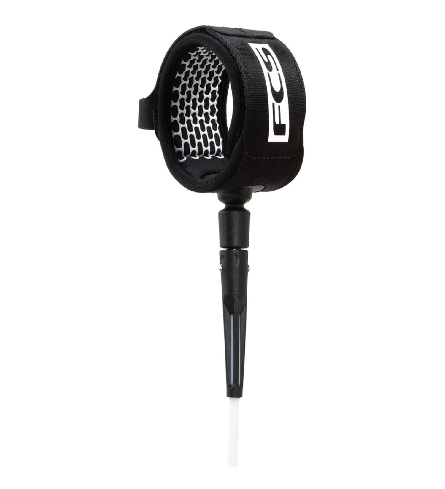 FCS Comp Surfboard Leash 6ft - White/Black | Premium Quality - Buy Online on GoSupps.com