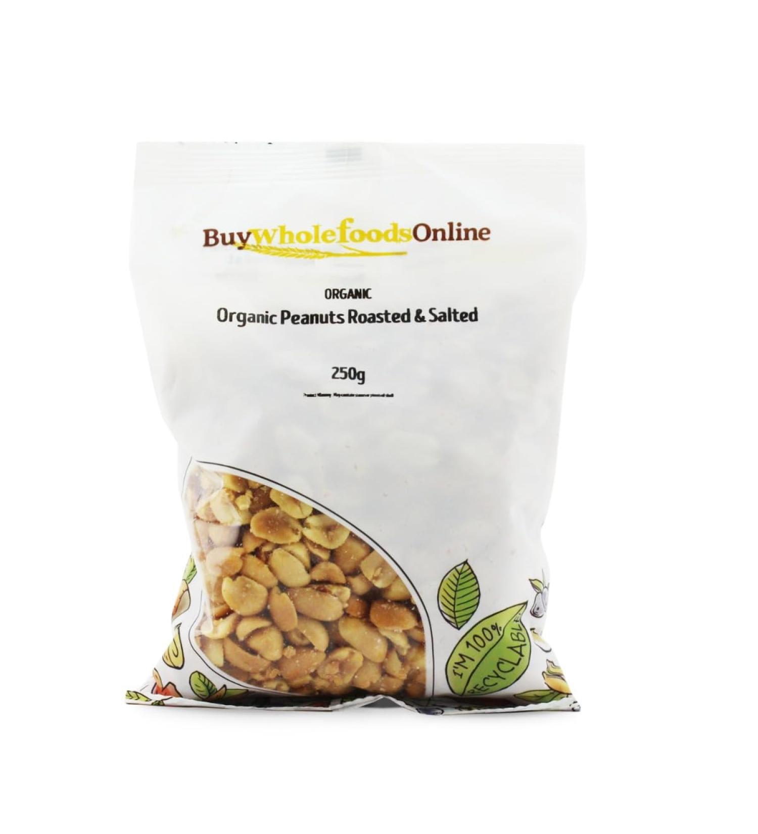 Organic Peanuts Roasted & Salted 250g (BWFO)