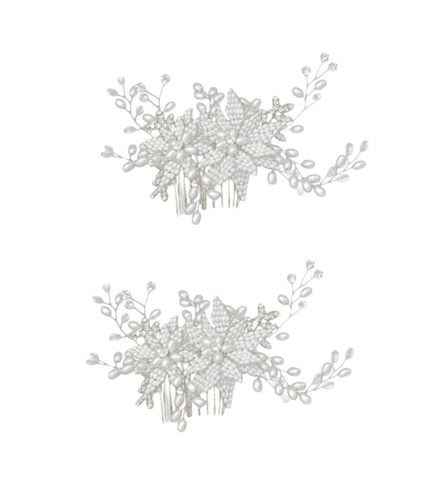 FRCOLOR Set of 2 headpieces for the bride bridesmaids headwear hair comb crystal hair comb bridal hair pin hair accessory for wedding bridal hair comb bridal hairstyles - Buy Online on GoSupps.com