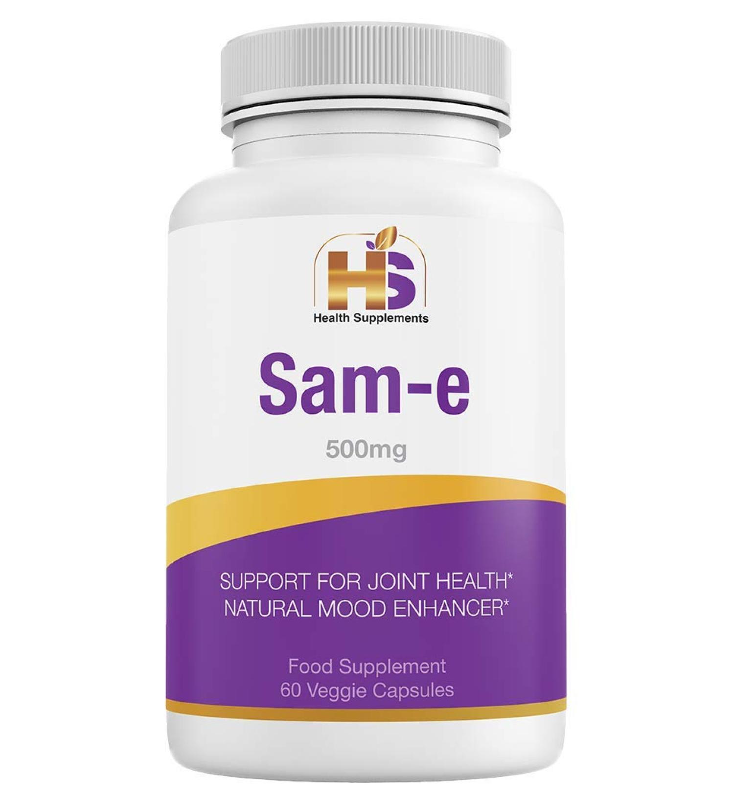 HS Health Supplements Sam-e 500mg L-Methionine - Mood & Joint Support | Vegan, Gluten & Soy Free | 2 Months Supply - Buy Online on GoSupps.com