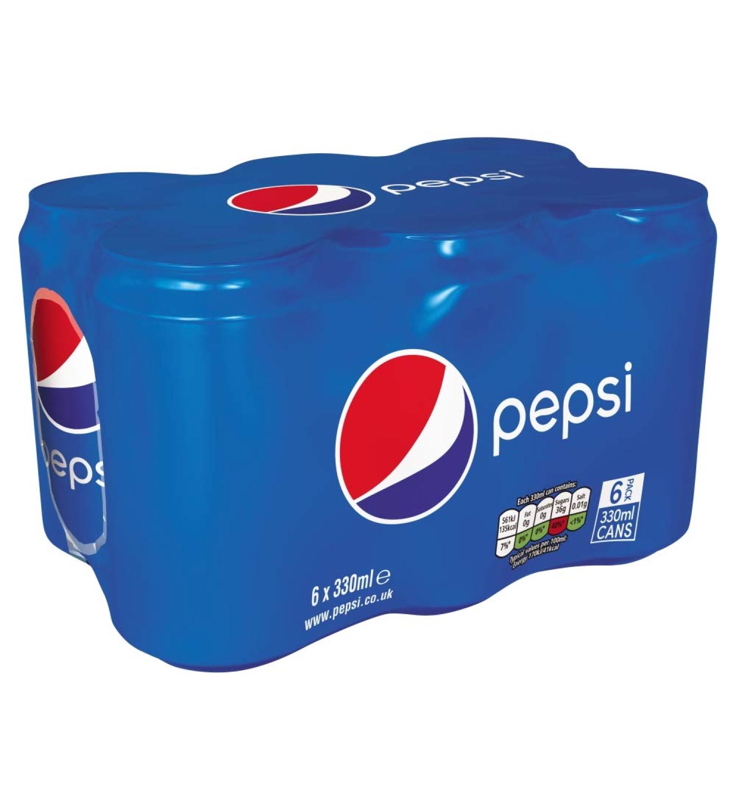Pepsi Cola Cans 6 x 330ml