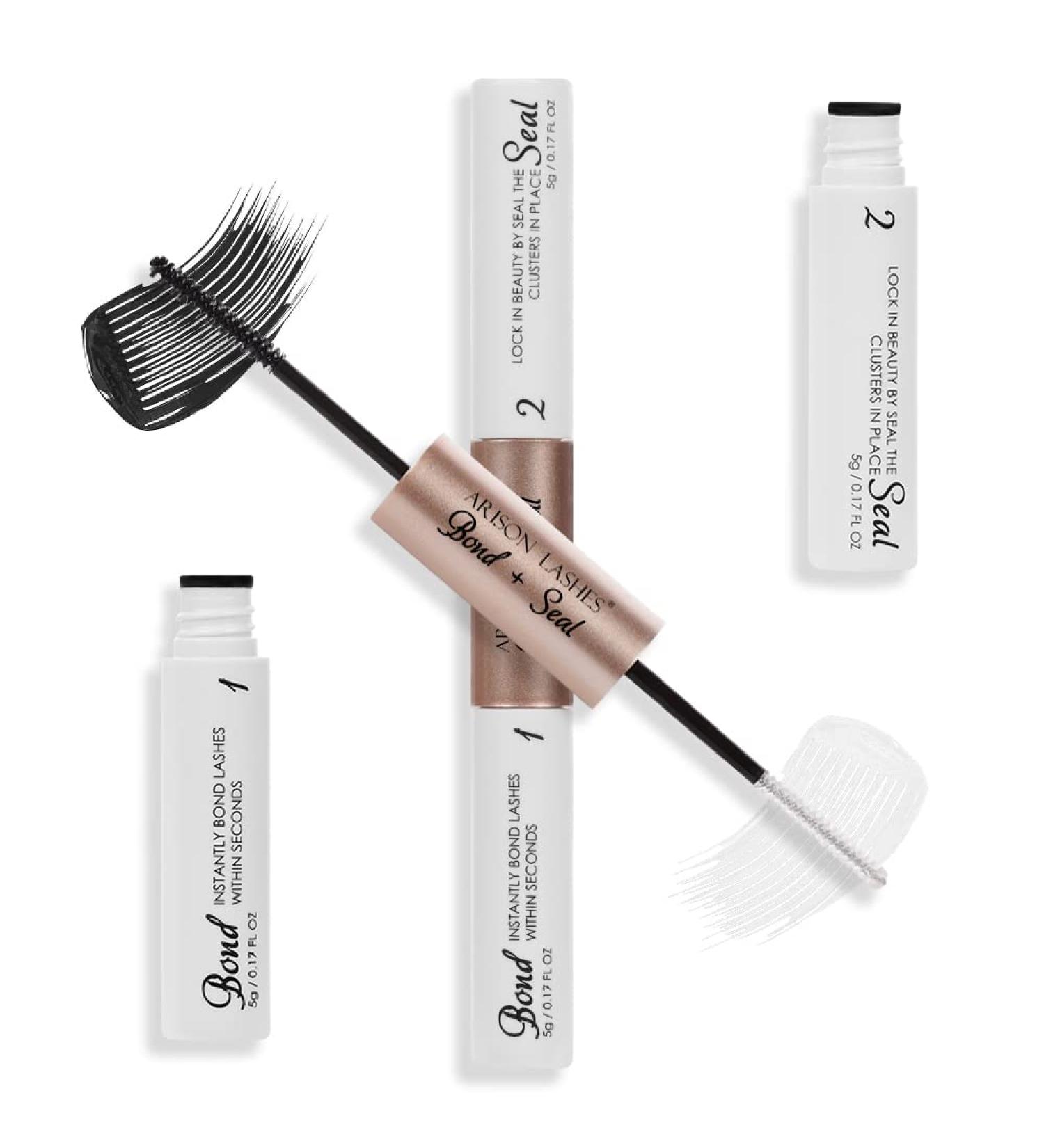 Lash Bond & Seal Cluster Glue | Super Strong Hold 72 Hours Waterproof | Latex-Free | 5ml Black & Clear Eyelash Extension Adhesive - Buy Online on GoSupps.com