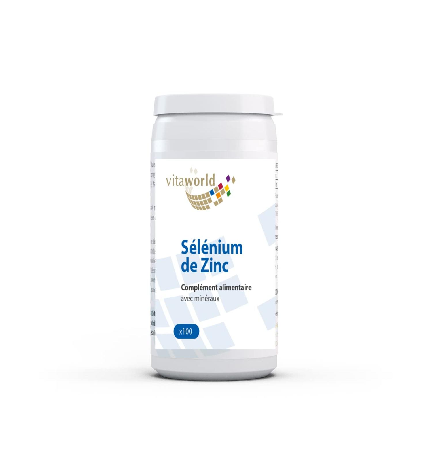Vita World Pack of 3 Zinc Selenium 3 x 100 Capsules Made in Germany