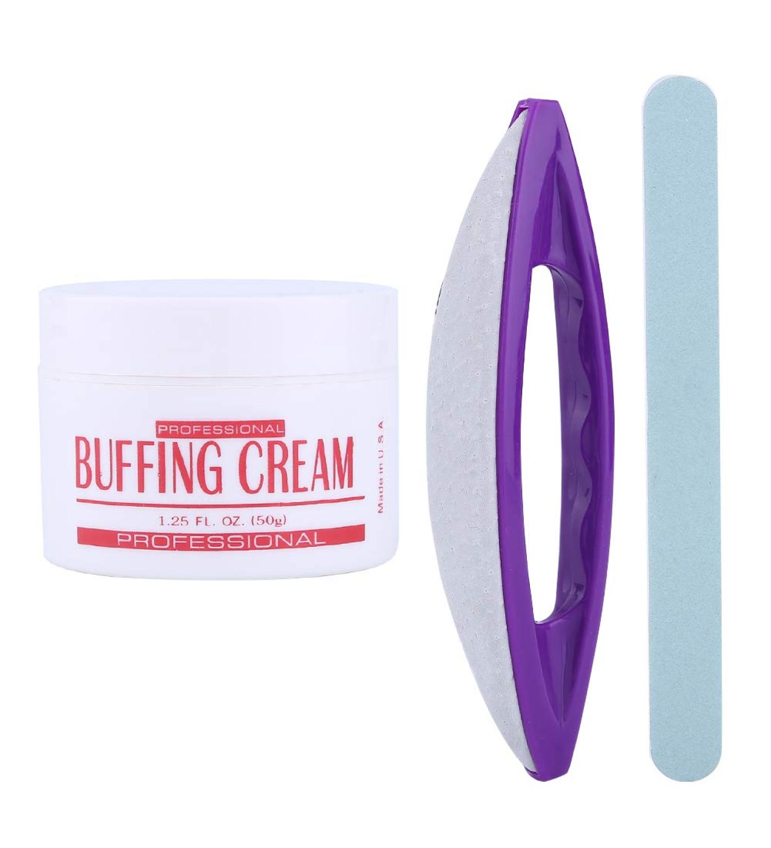 3Pcs Nail Art Buffing Cream Set for Professional Salon or Home Manicure - Buy Online on GoSupps.com