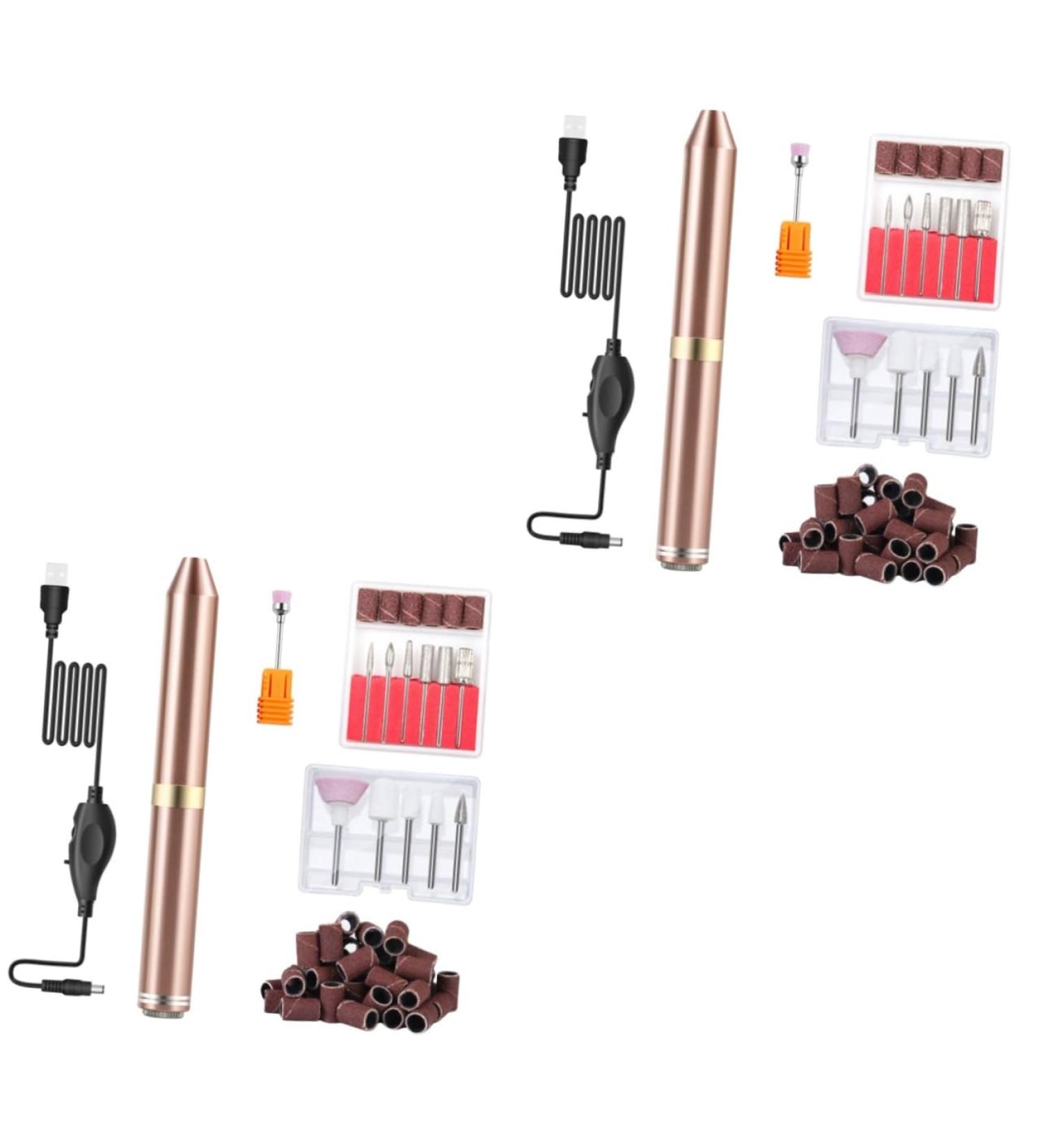 FOMIYES 2 Sets Nail Polisher Nail File Machine Pet Nail Nail Art Tool Nail Art Drill Kit Electric Nail Trimmer Electrical Nail Files Electric Nail Abs Nail Drill Manicure 13.2x1.5cmx2pcs As Shownx2pcs - Buy Online on GoSupps.com