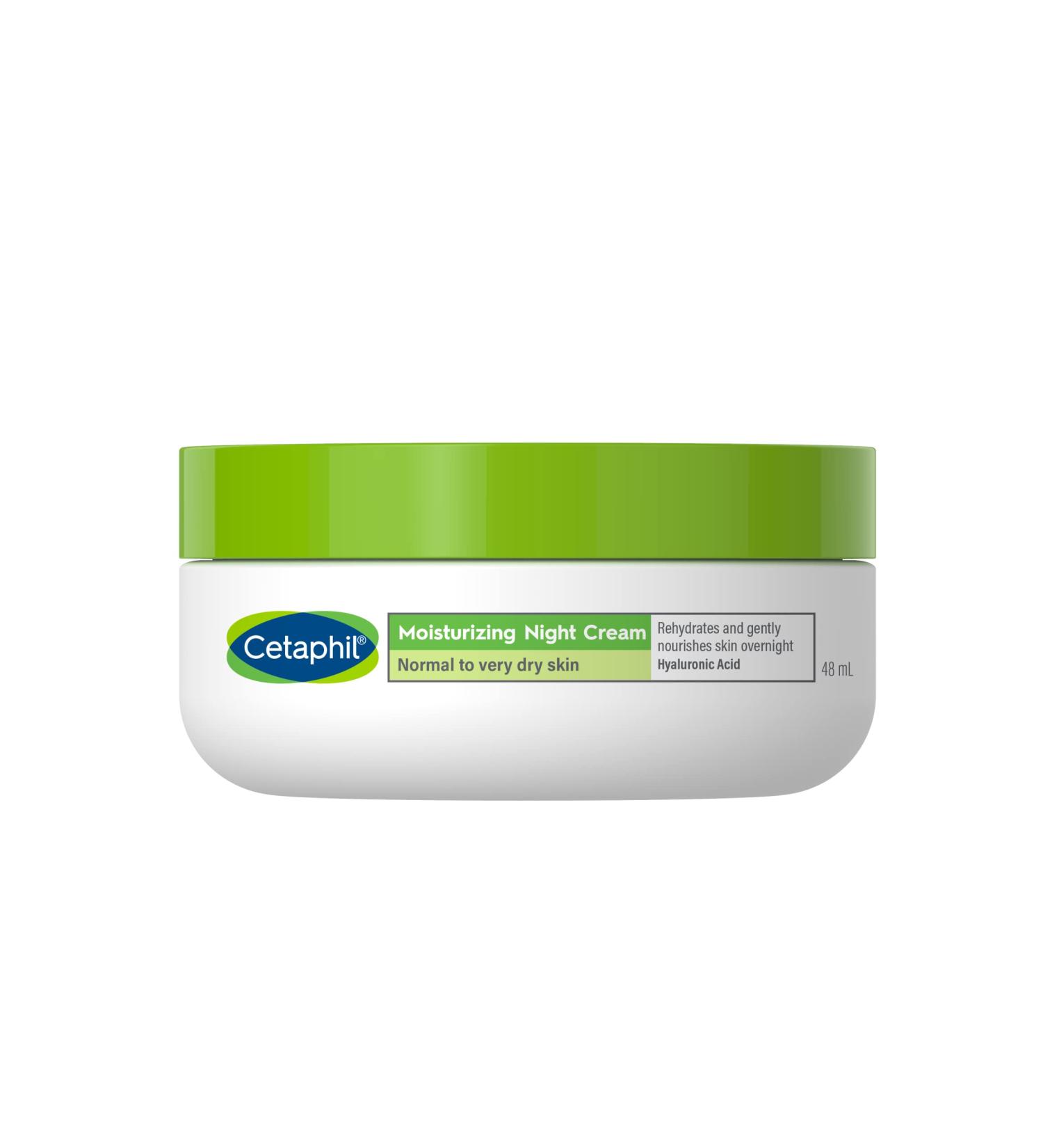 Cetaphil Facial Night Moisturizing Cream 48ml - Hydrating Night Cream for All Skin Types - Buy Internationally - Buy Online on GoSupps.com