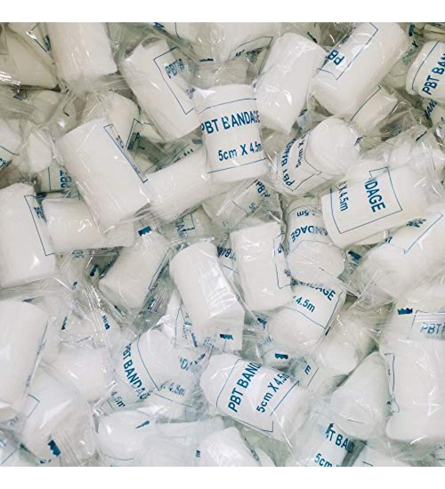 EatingBiting 20 Rolls 2 inch x 4.92 Yards Stretched Gauze Bandage Rolls with Medical Tape - Medical Grade Sterile First Aid Wound Care Cotton Ply for Ankles, Knees, and More - Buy Online on GoSupps.com