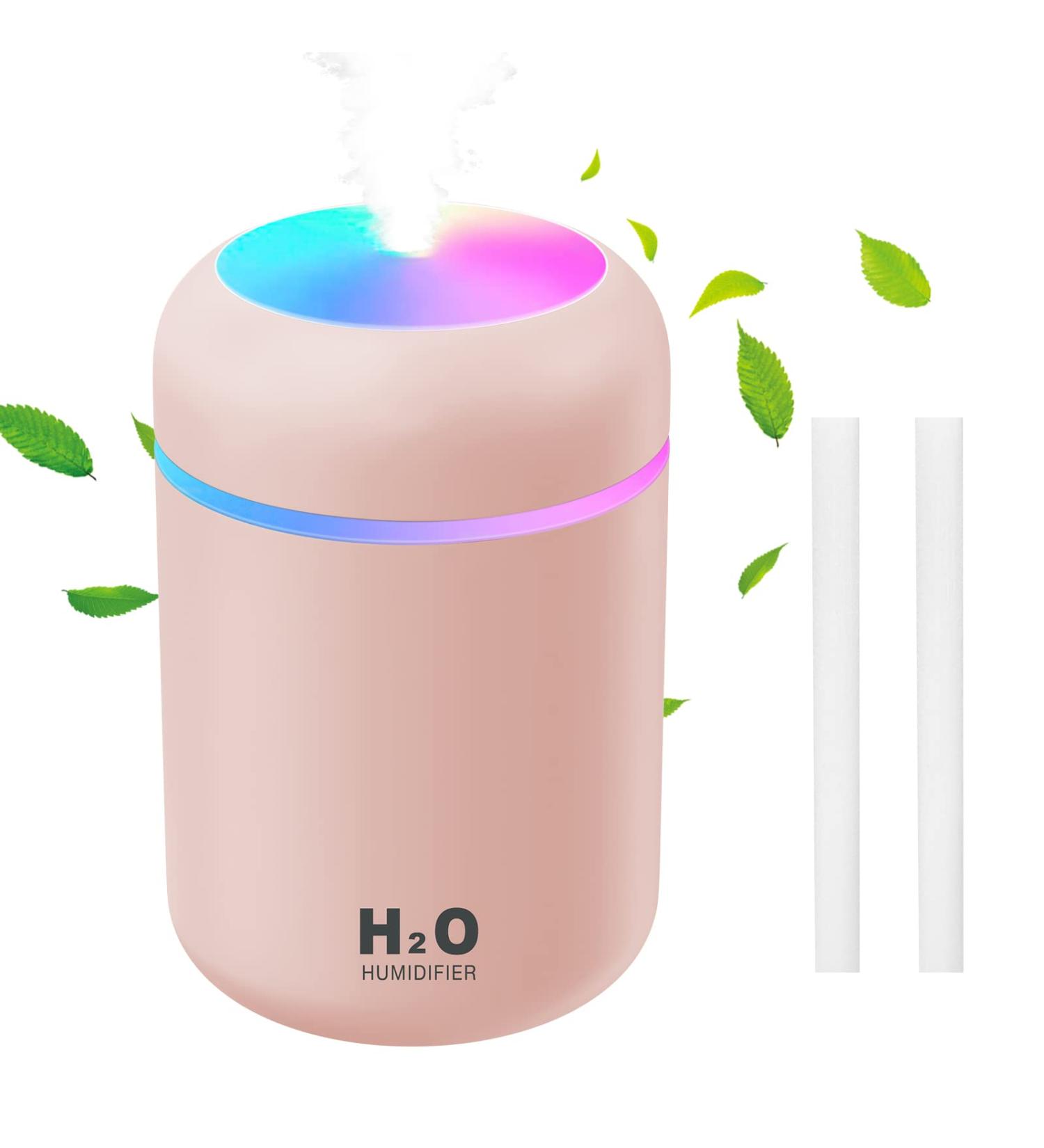 AOOWU 300ml Portable Car Humidifier with Night Light - Pink - Buy Online on GoSupps.com