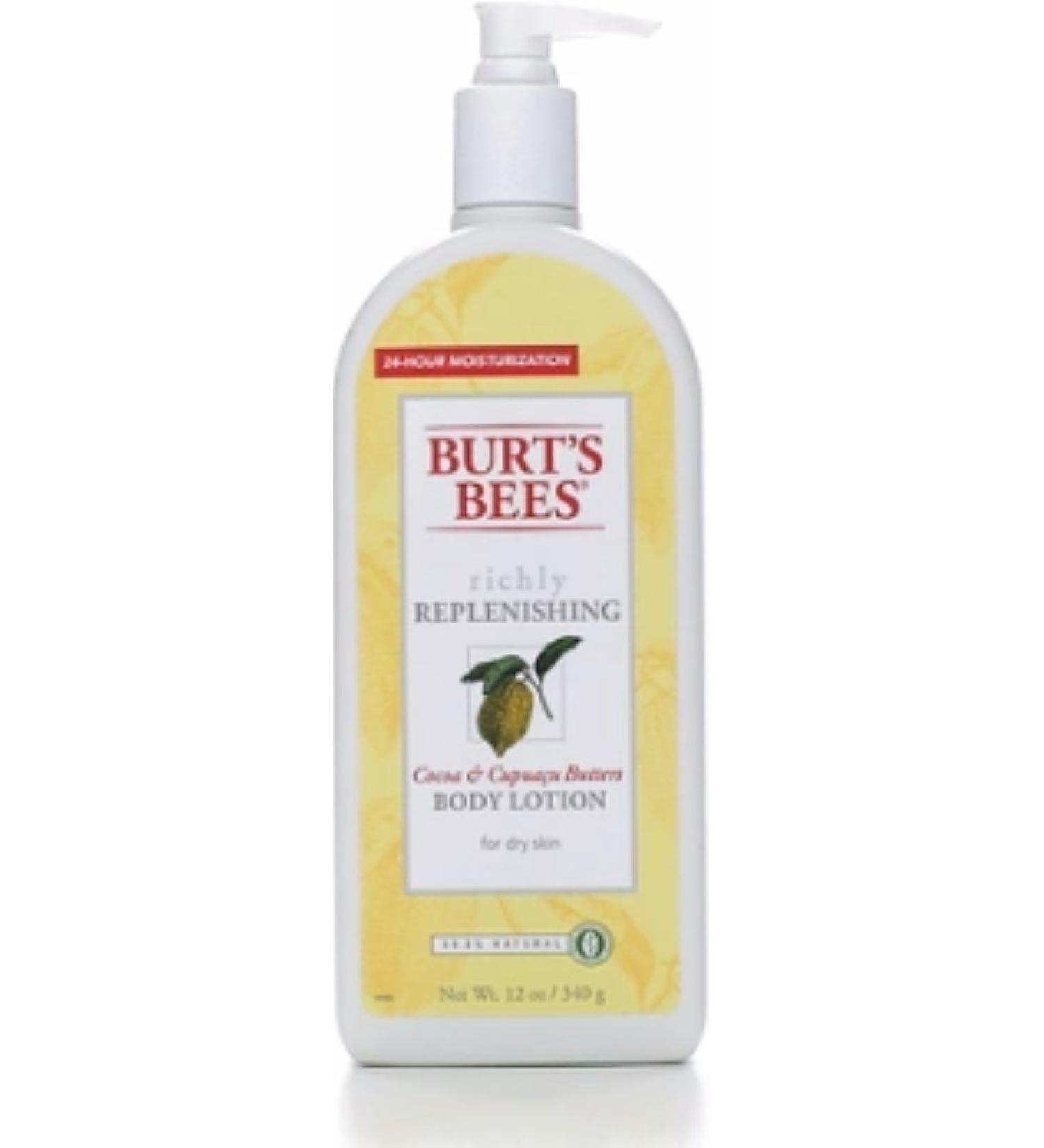 Burt's Bees Richly Replenishing Body Lotion Cocoa & Cupuacu Butters 12 oz (Pack of 2)