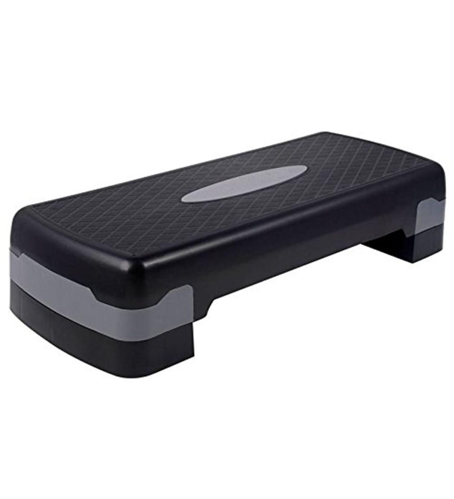 KLB Sport Adjustable Exercise Step Platform - Black & Grey | Sports & Fitness Equipment - Buy Online on GoSupps.com