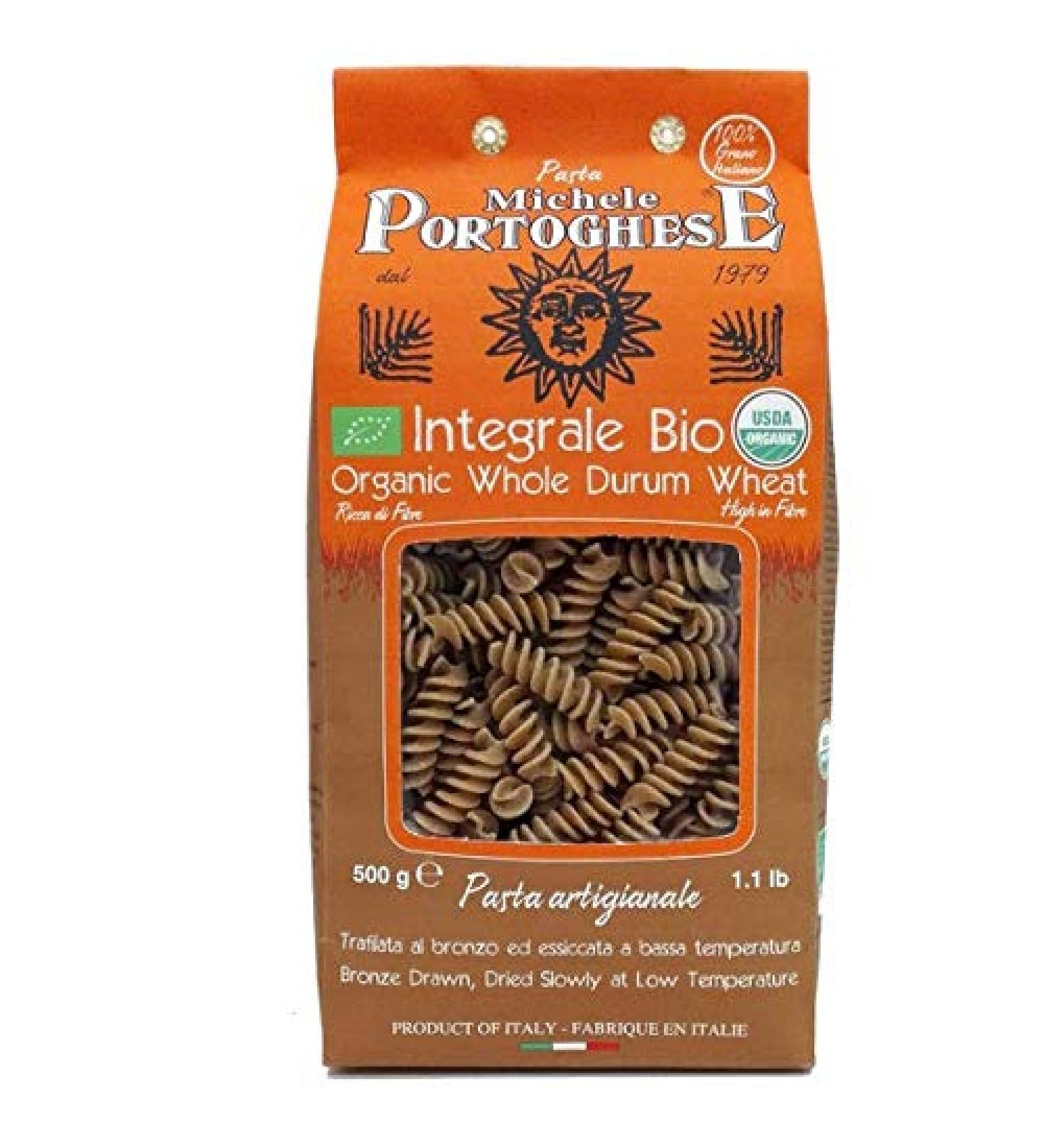 Michele Portoghese Wholemeal Fusilli Organic Pasta Durum Wheat Semolina from Italy 500 g
