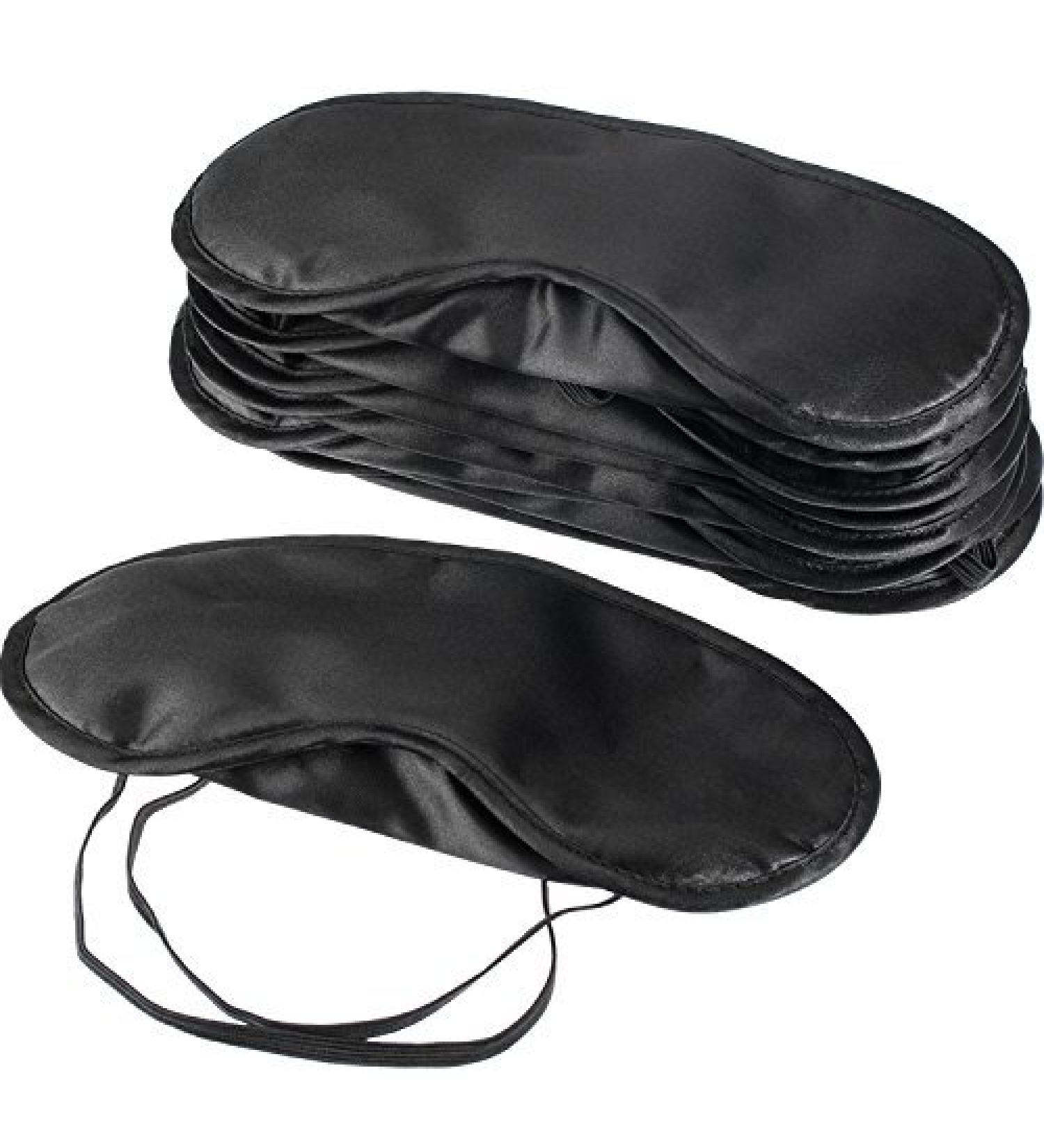 Mudder Blindfold Eye Mask Shade Cover for Sleeping - 10 Pack Black with Nose Pad - Buy Online on GoSupps.com