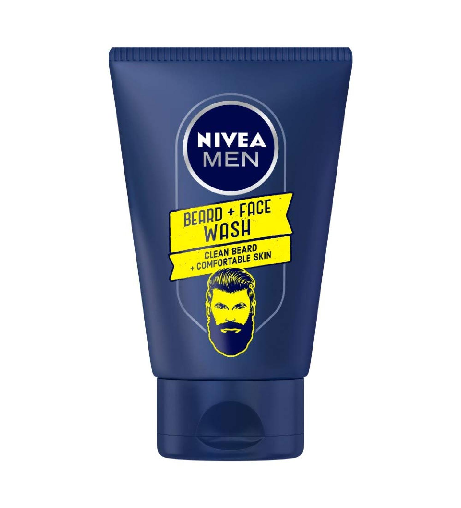 NIVEA Men Beard and Face Wash 100ml - Chamomile | Refreshing Cleanser for Beards & Face - Buy Online Internationally - Buy Online on GoSupps.com