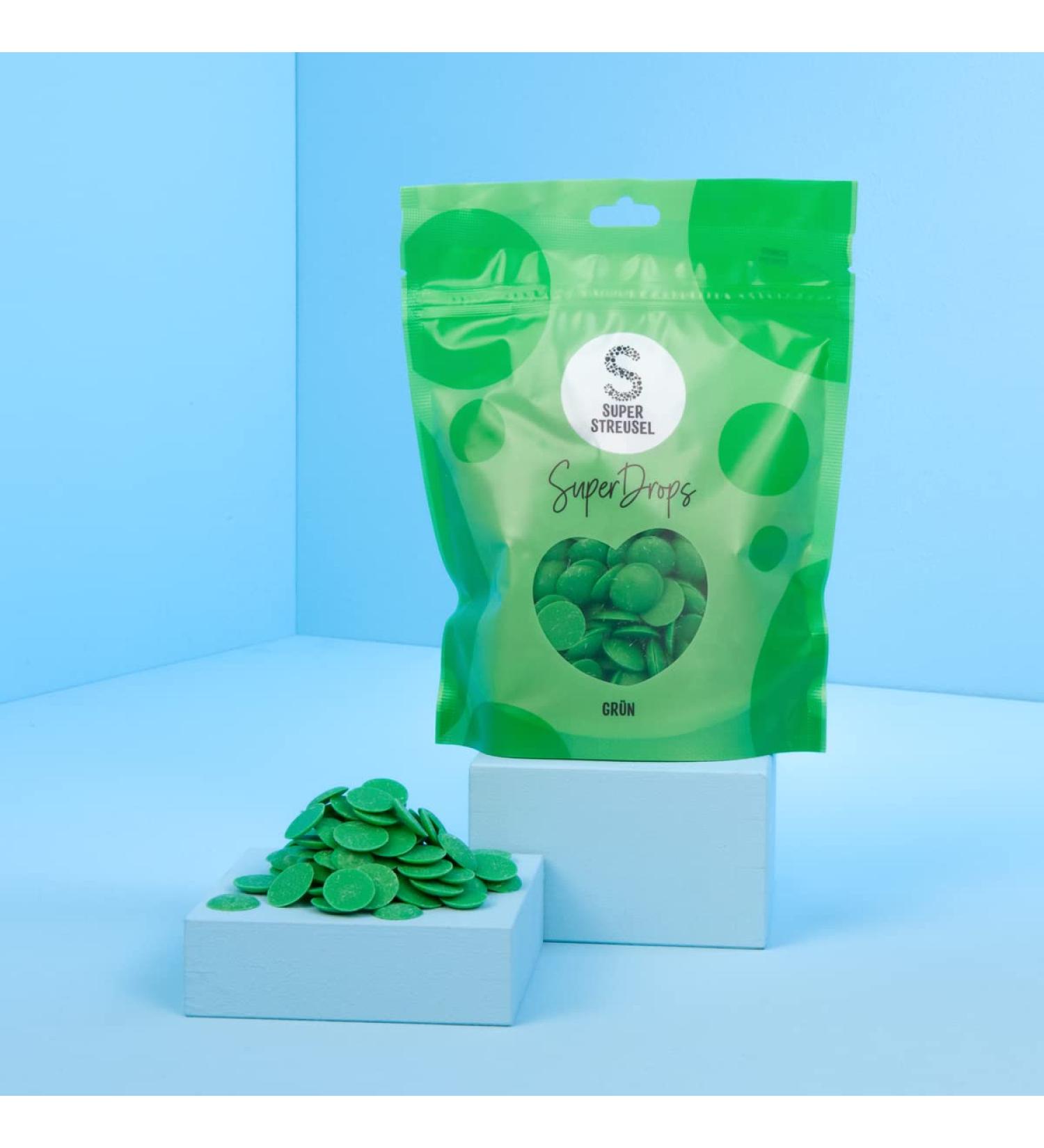 Superdrops Green 300g | Cake Melts Deco Melts & Candy Melts for Drip Cakes | Premium Green Food Coloring & Cake Glaze Icing - Buy Online on GoSupps.com
