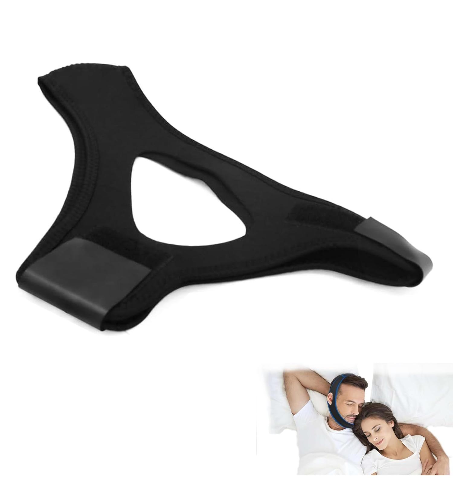 VeraLabs Airflow Jaw Strap - Anti-Snoring Chin Strap for Sleep Comfort & Close Mouth Support (Black - Buy Online on GoSupps.com