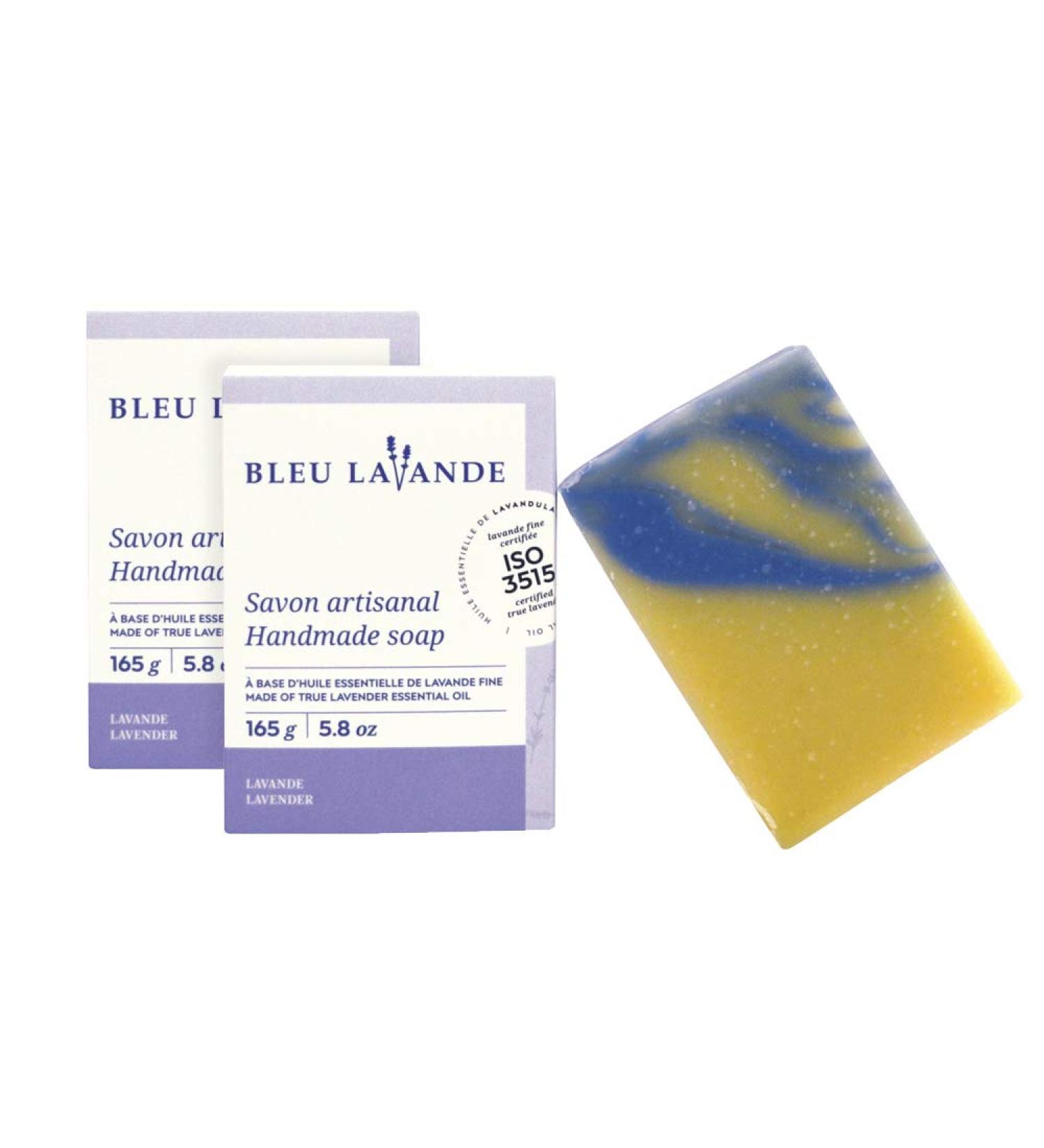 Buy Bleu Lavande 2 Pack Natural Handmade Lavender Body Soap - 100% Vegan Cruelty-Free Pure Essential Oil - No Artificial Fragrances - 2x 5.8 Oz - Buy Online on GoSupps.com