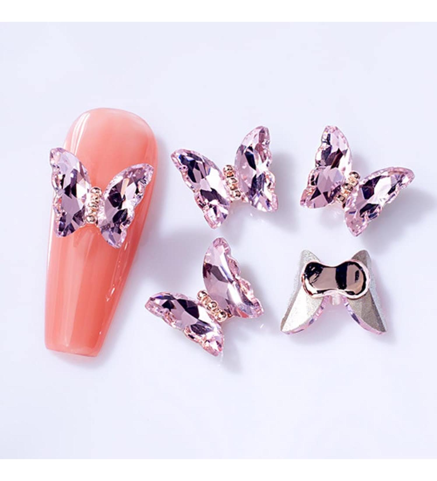 3D Nail Art Rhinestone Crystal AB Butterfly Charms Sparkle Nail Decoration Jewerlry Hand Craft DIY Accessories (MJ16) - Buy Online on GoSupps.com