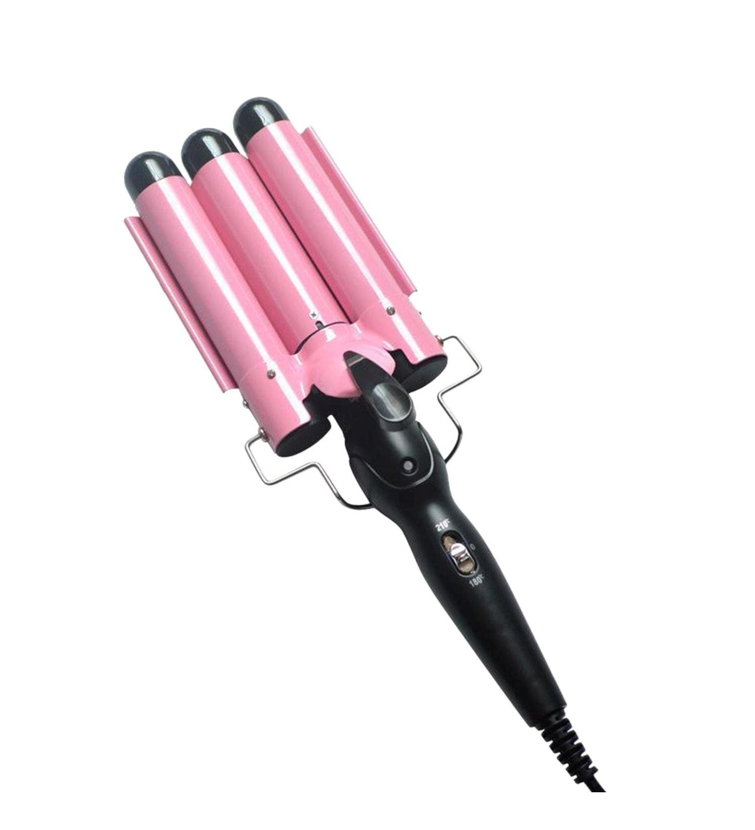 Esquirla Advanced Triple Barrel Hair Crimper with Temperature Control for Perfect Waves Pink - Buy Online on GoSupps.com