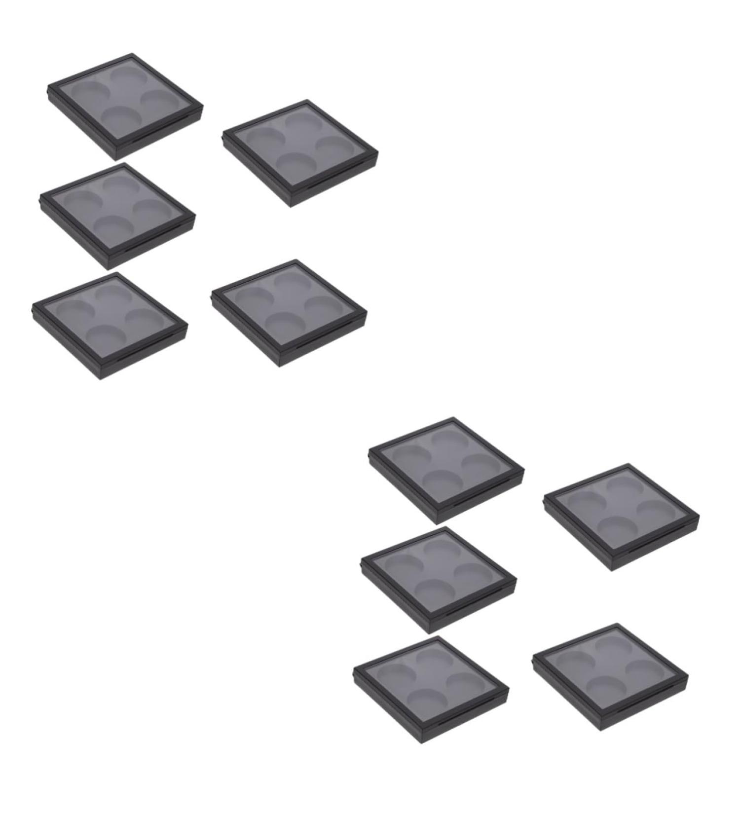 FRCOLOR 10 Pcs Eye Shadow Blank as Blush Box - Travel-Friendly Cosmetic Organizer (10x9cm) - Black - Buy Online on GoSupps.com