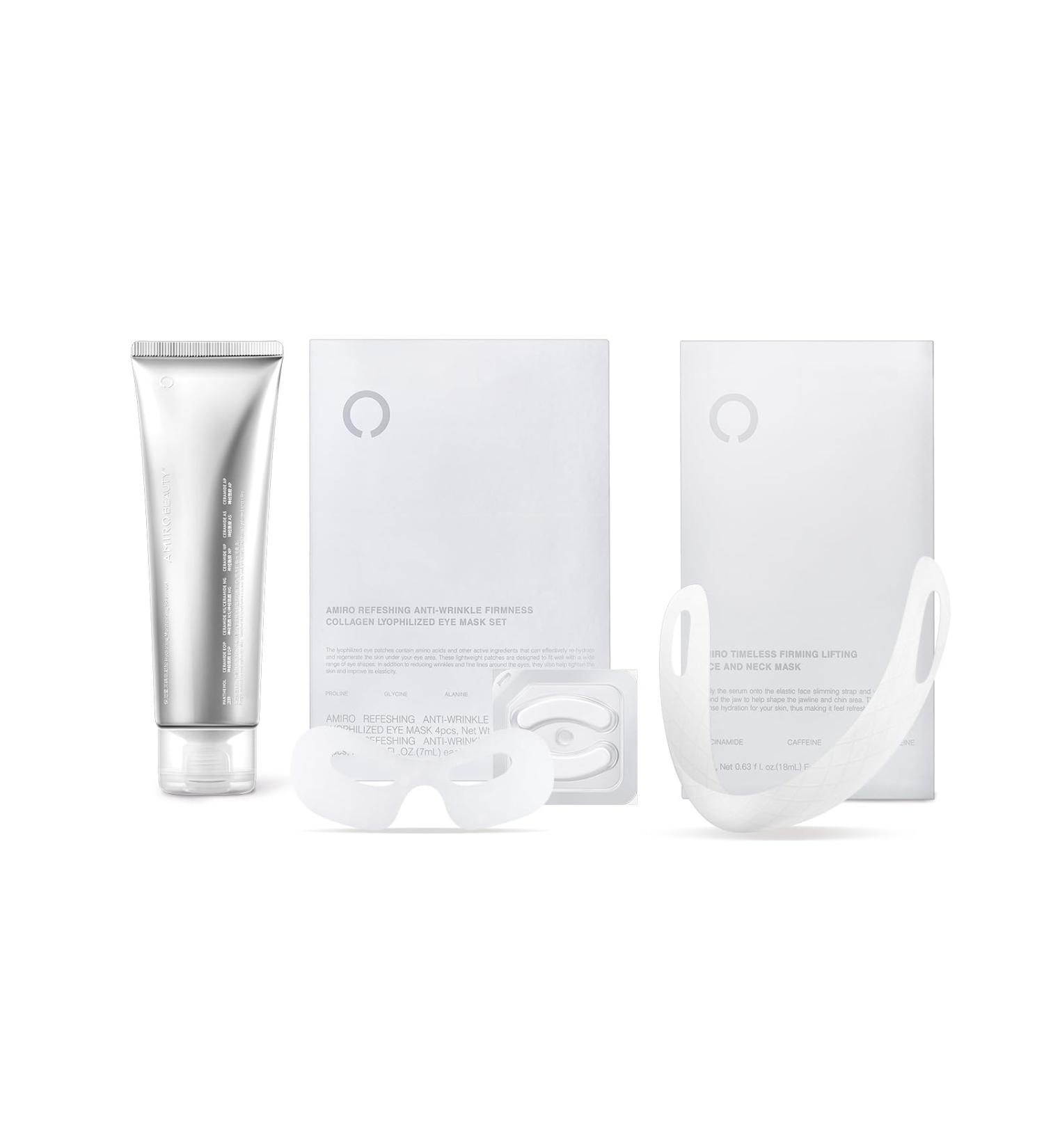 AMIRO Eye Mask & V-Face Mask Set - 70ml Gel for R3 Turbo Facial Device | Eye Rejuvenation & Facial Lifting - Buy Online on GoSupps.com