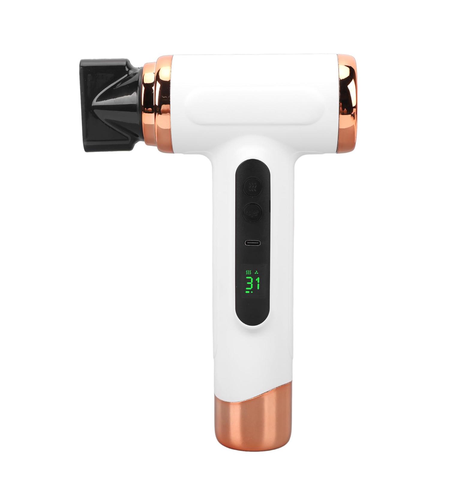 Cordless Hair Dryer Portable Blow Dryer for Women Men Hot Cold Blow 15000mAh Rechargeable Lightweight Portable Blow Dryer for Dormitory Travel Fast Drying As Salon (US Plug) US Plug White - Buy Online on GoSupps.com