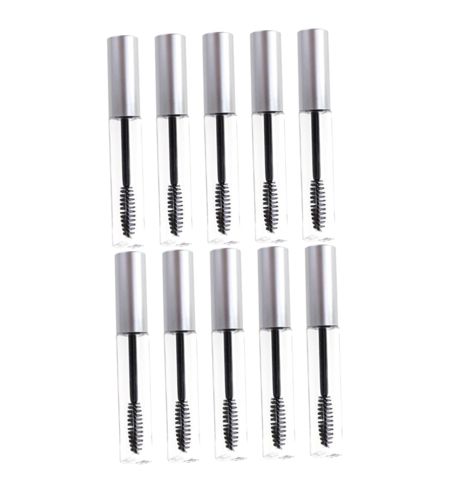 Healvian 10 Pcs Eyelash Cream Bottle Clear Mascara for Eyelashes Clear Lash Mascara Eyelash Brush Tube Silver 1 g (Pack of 1) Silverx2pcs - Buy Online on GoSupps.com