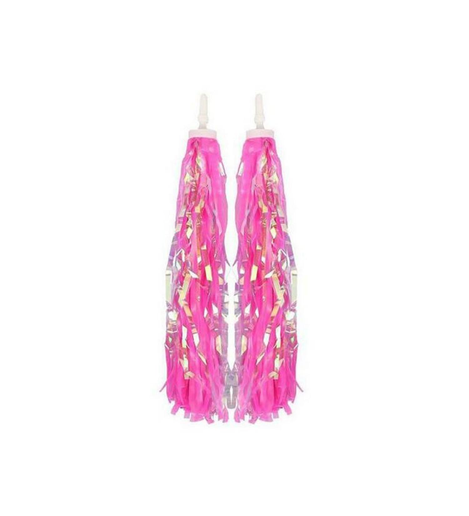 2 Pcs Kids Bike Handlebar Streamers Scooter Bicycle Grips Accessories for Girls and Boys Pink
