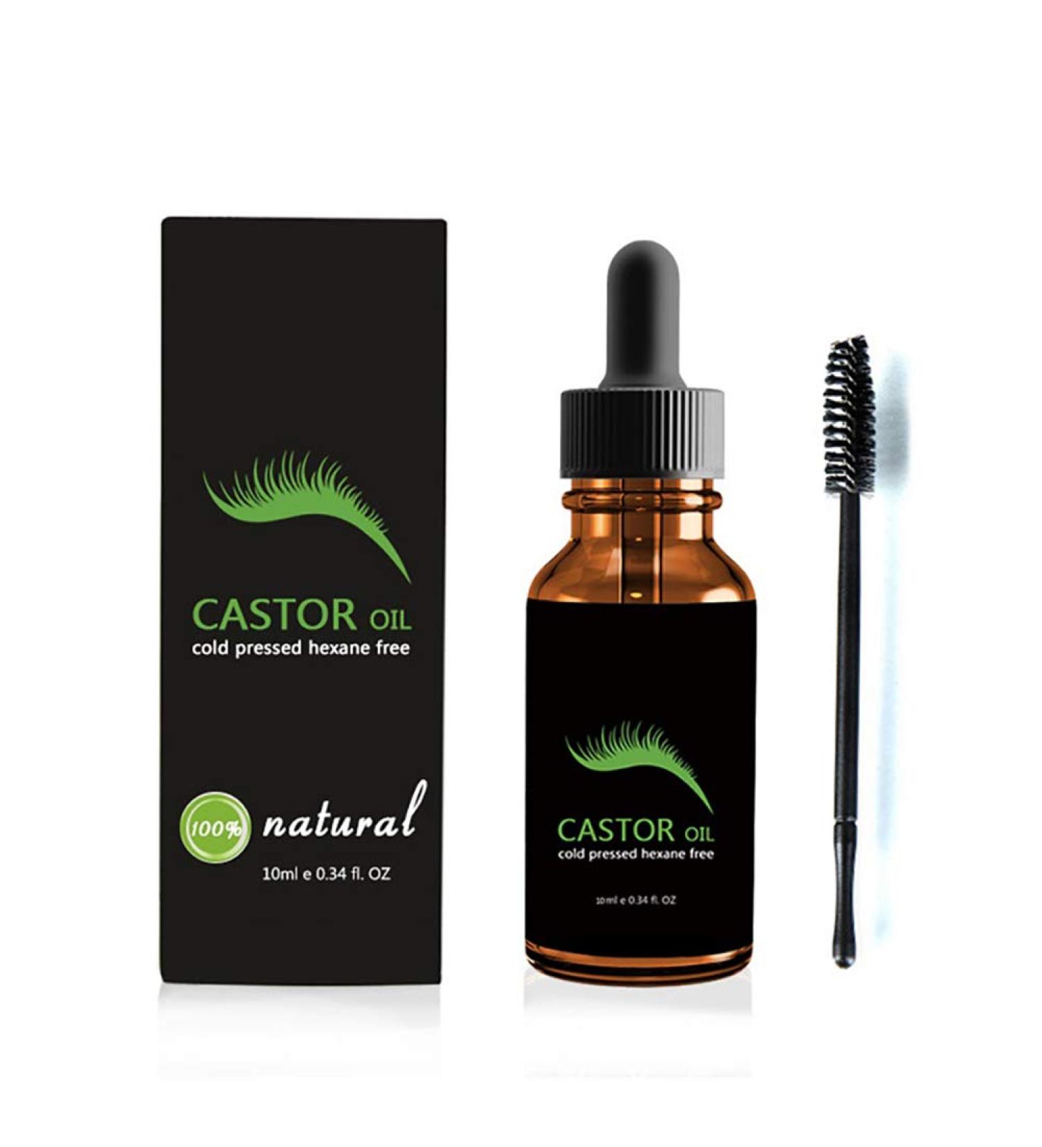 SENRN 1Bottle Organic Castor Oil Lash Growth Serum Hair Treatment Lash Booster Eyebrow Enhancing Serum Stimulate For Eyelashes Eyebrows Hair Growth10ml034floz - Buy Online on GoSupps.com