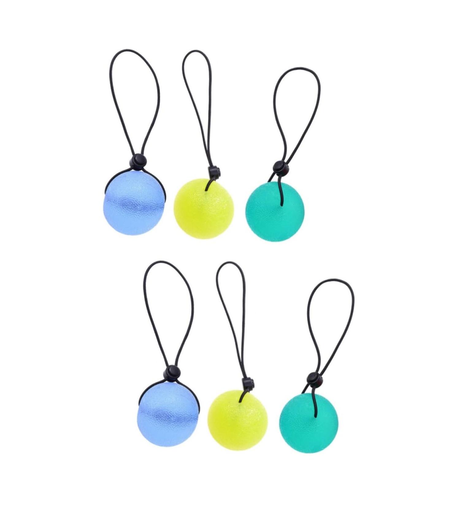 Magiclulu 6-Piece Silicone Stress Relief Squeeze Ball Set Fitness Equipment for Strength & Massage - Buy Online on GoSupps.com