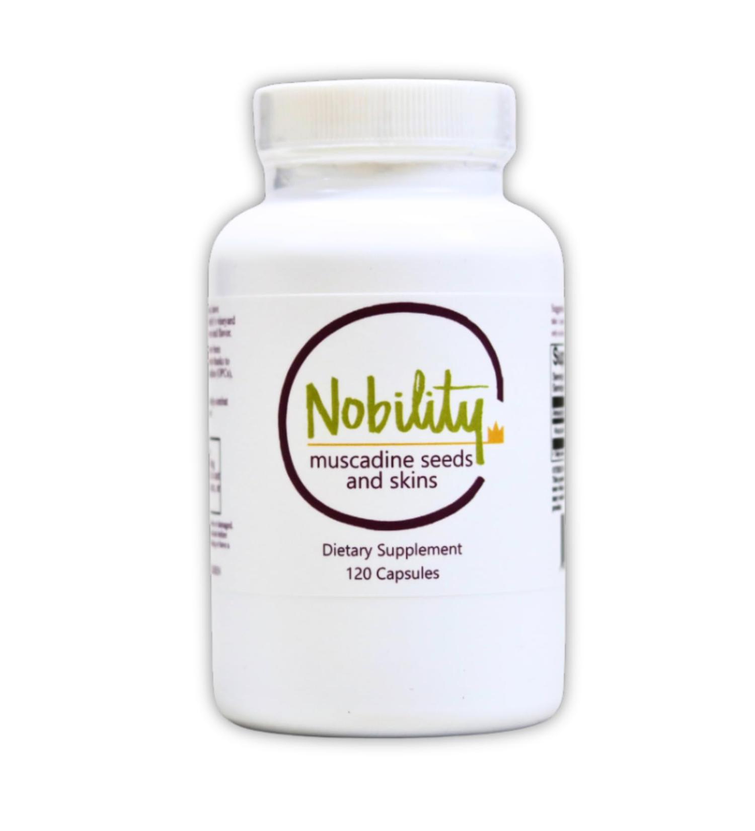 NOBILITY Naturals Muscadine Capsules Seed & Skin Blend for Antioxidant & Metabolism Support - Buy Online on GoSupps.com