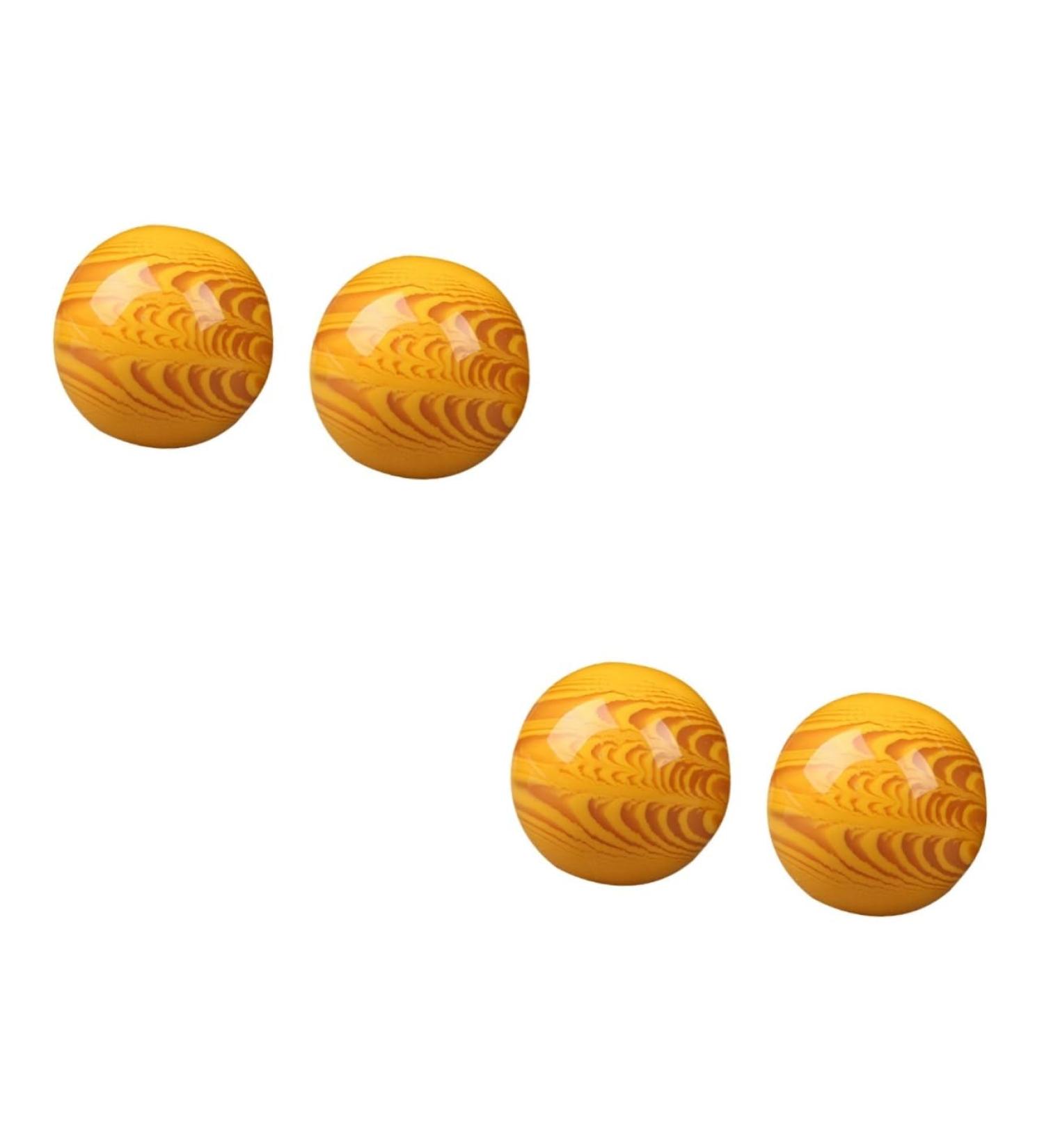 Seewide 4-Piece Health Balls - Lacrosse Balls for Acupuncture Baoding & Muscle Relaxation | Natural Quartz Resin Massage Therapy - Buy Online on GoSupps.com