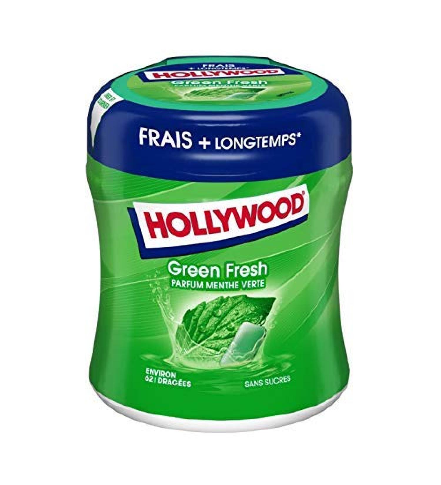 Hollywood Greenfresh Green Mint 60 Sugar-Free Sugar-Free Sugars 87 g – Pack of 3 – Sold as a Lot