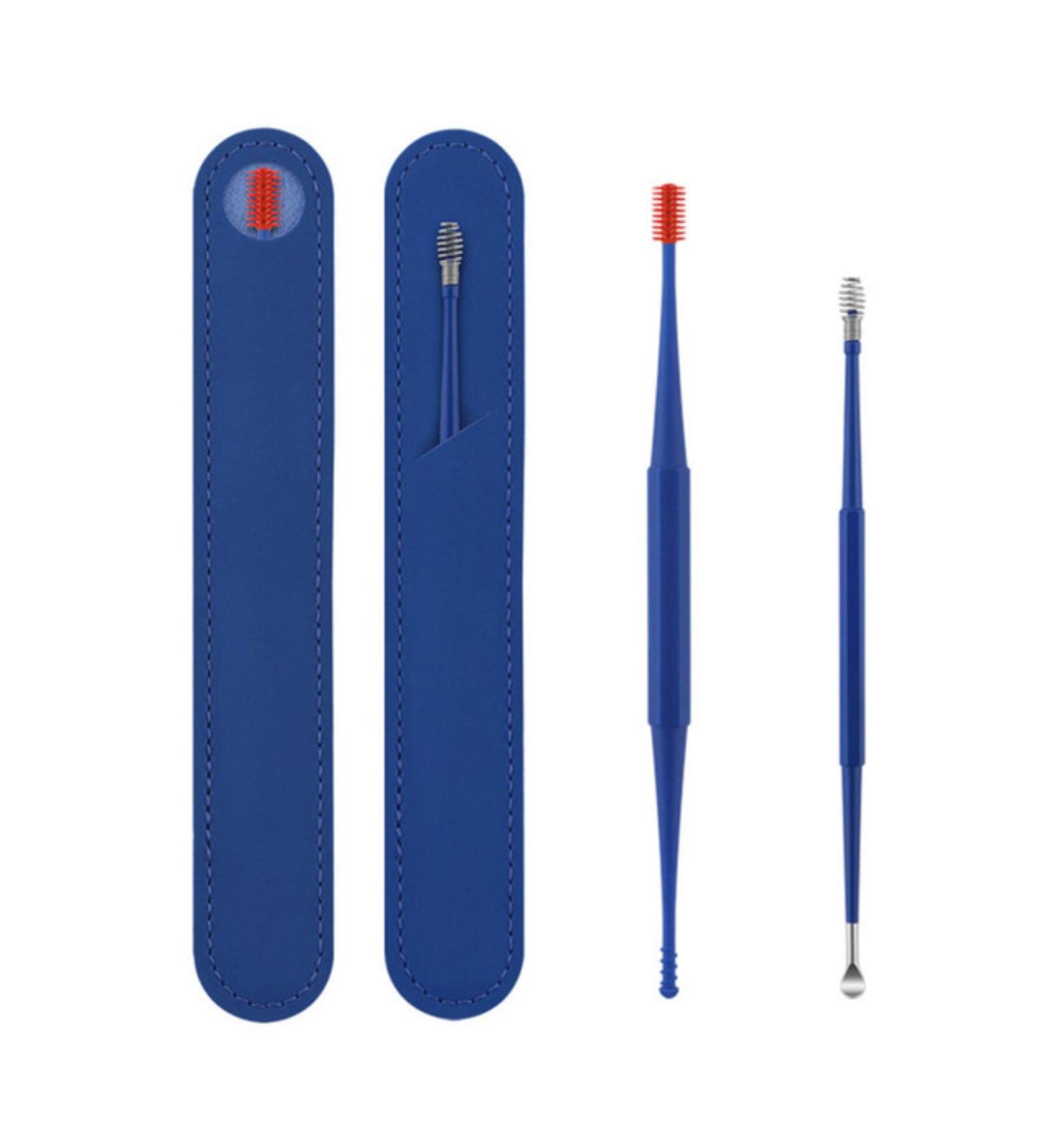 2Pcs Soft Silicone Double-End Ear Wax Removal Tool Set for Men and Women - Buy Online on GoSupps.com