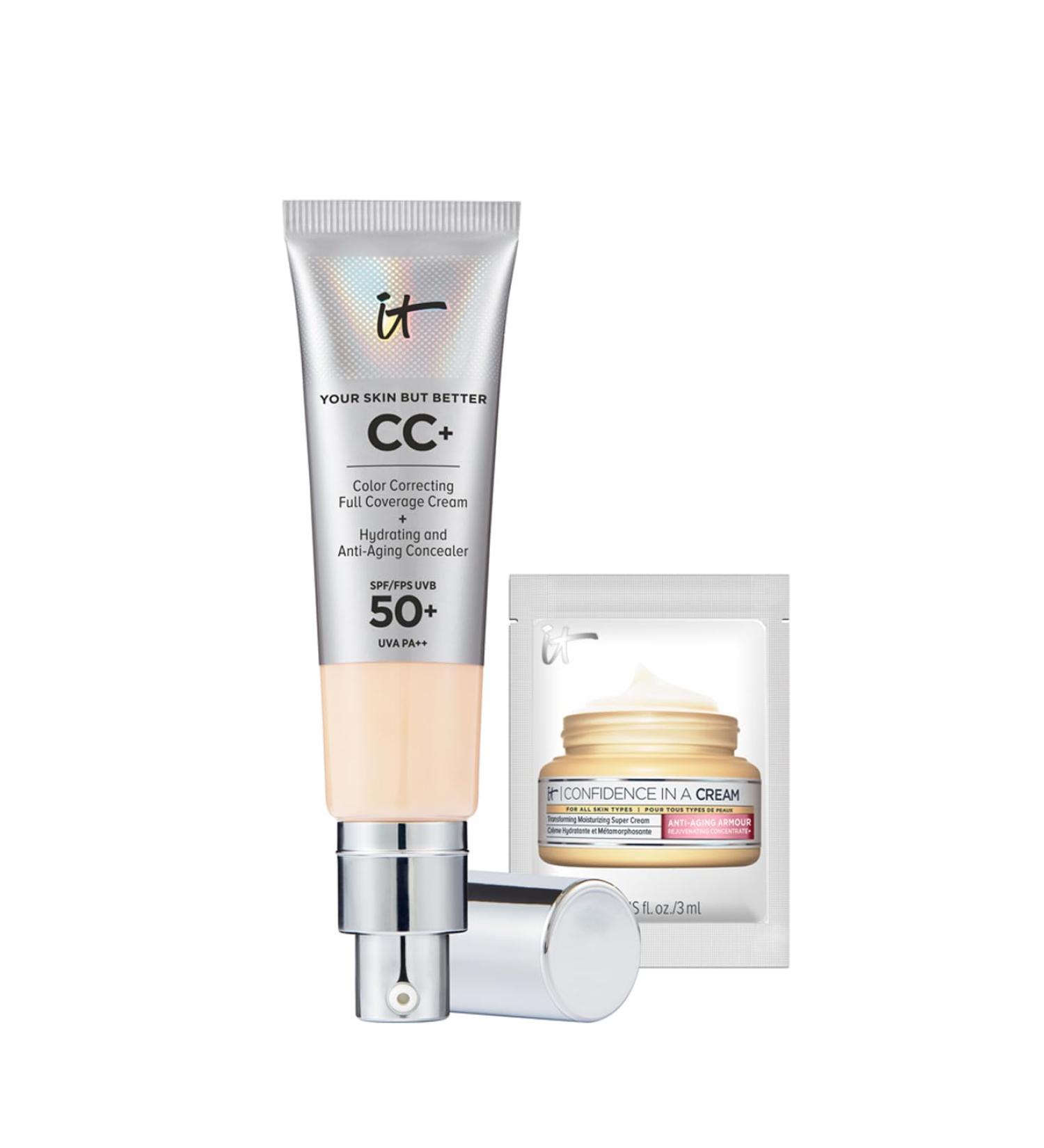 IT Cosmetics CC+ Cream SPF 50 Full-Coverage Foundation & Concealer with Confidence in a Cream Moisturizer - 32ml - Buy Online on GoSupps.com