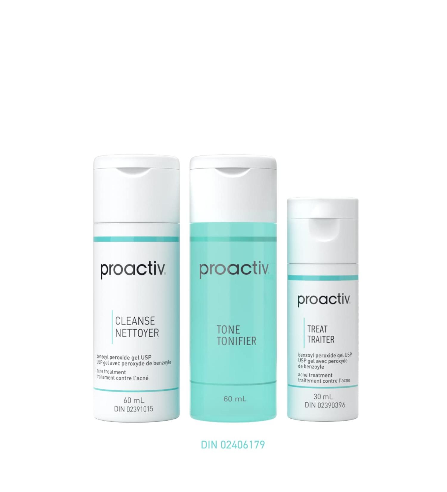 Proactiv 3 Step Acne Treatment - Benzoyl Peroxide Face Wash Repairing Acne Spot Treatment For Face And Body Exfoliating Toner - 30 Day Complete Acne Skin Care Kit - Buy Online on GoSupps.com