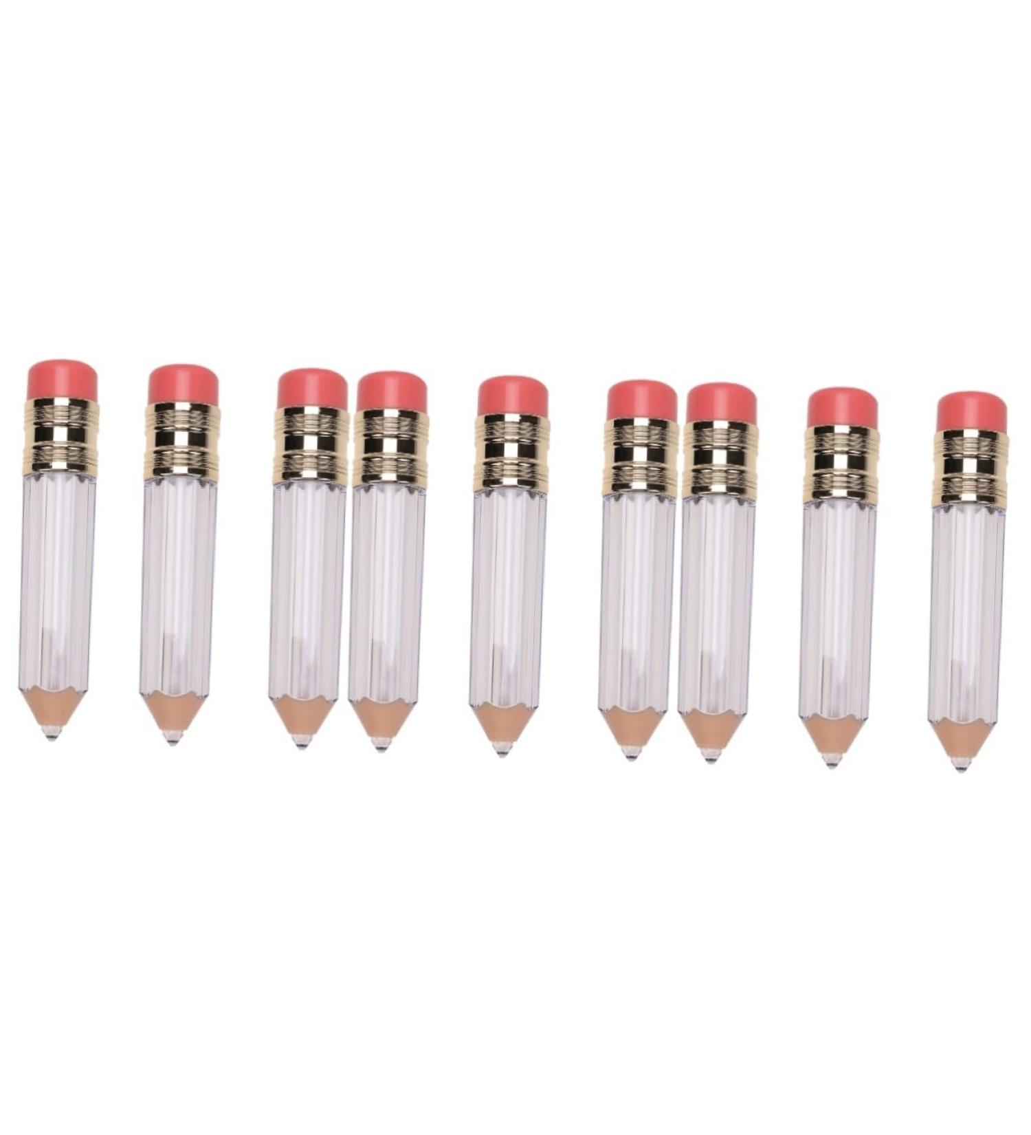  FRCOLOR FRCOLOR 9 Pieces Lip Icing DIY Pencil Empty Lip Gloss Bottles Container Lipstick Oil Transparent Refillable Small Container Reconcile - Buy Online on GoSupps.com