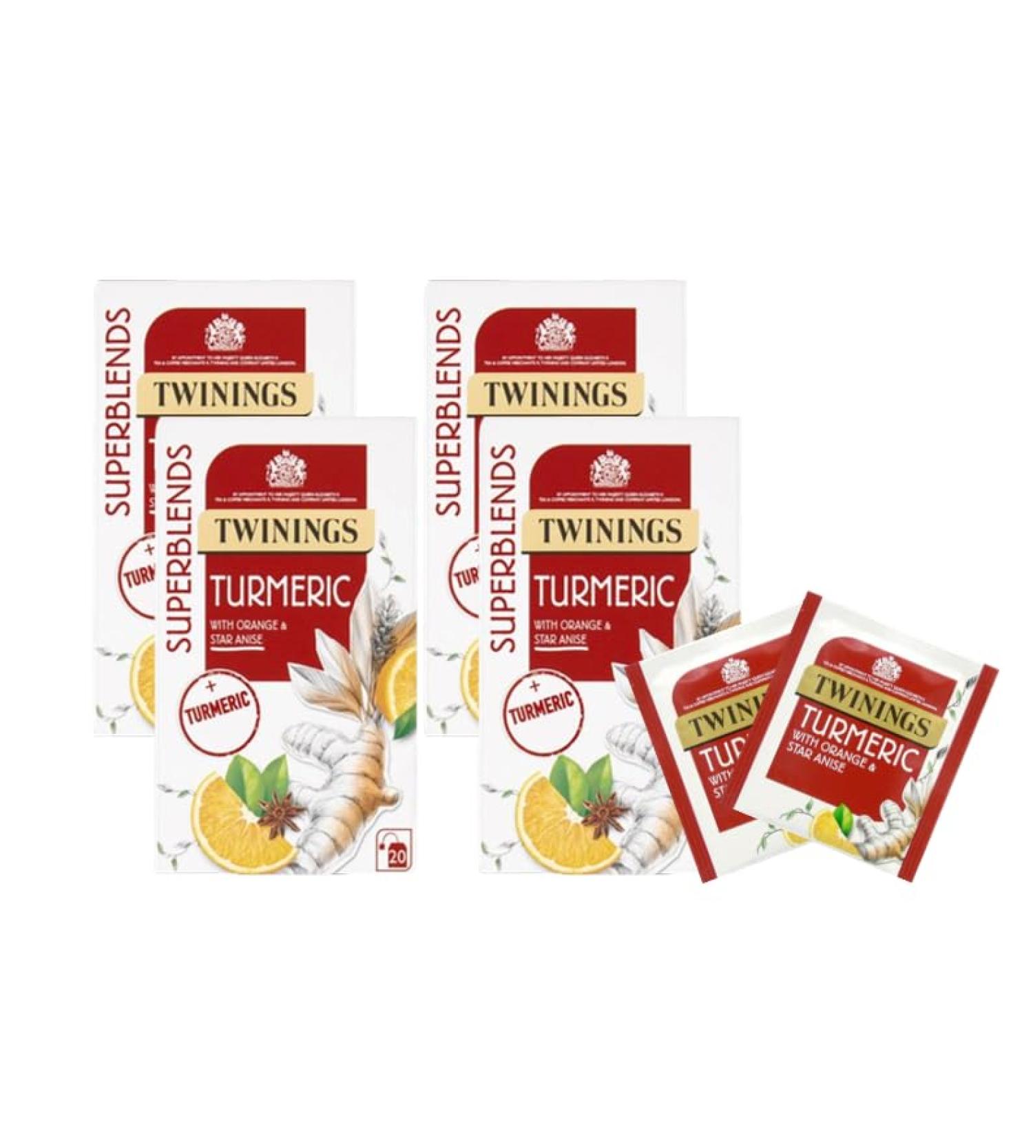 Turmeric with Orange & Star Anise Twining Envelopes Individually Wrapped x 80 - Buy Online on GoSupps.com
